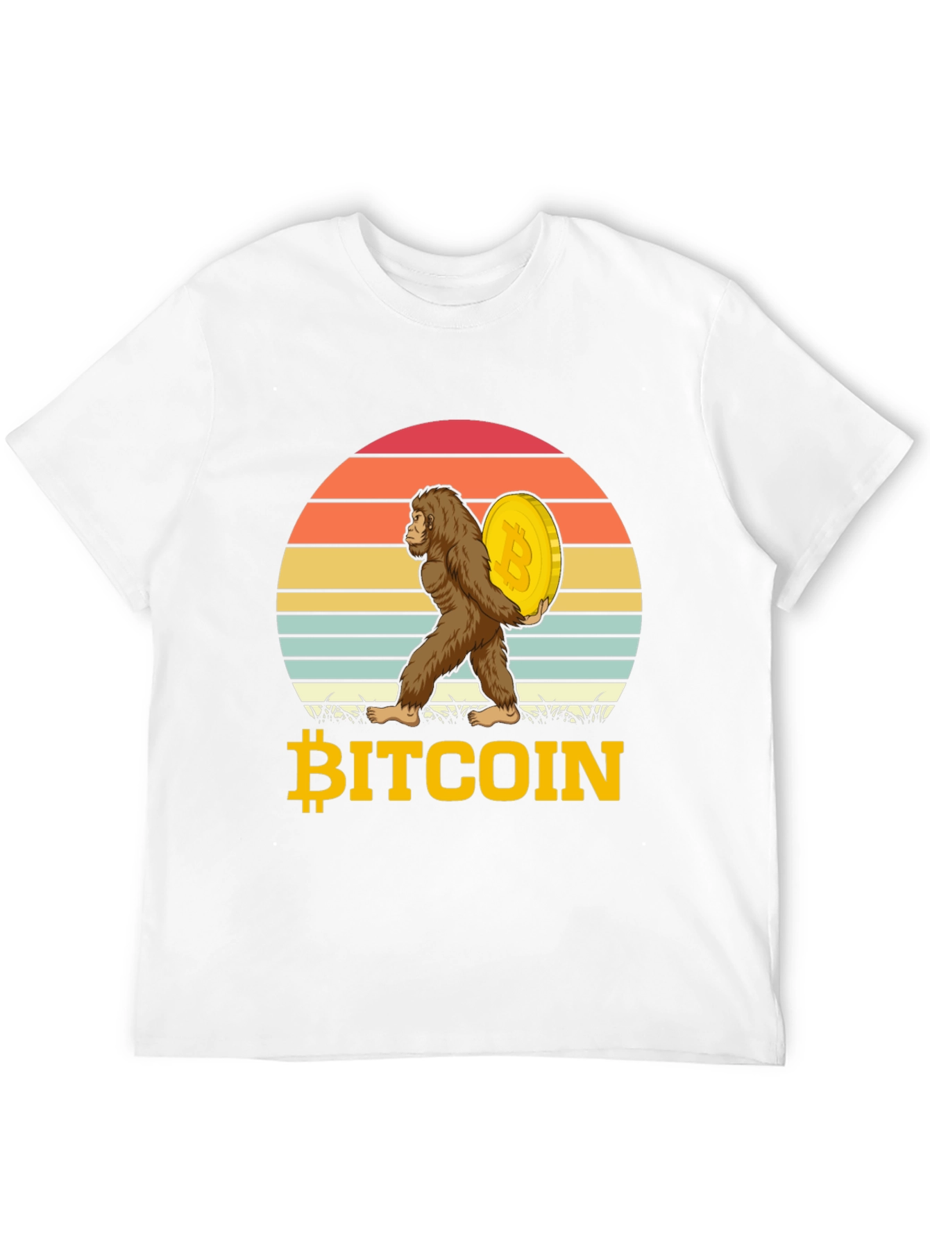Bitcoin Sasquatch T-Shirt Crypto Ape HODL Tee