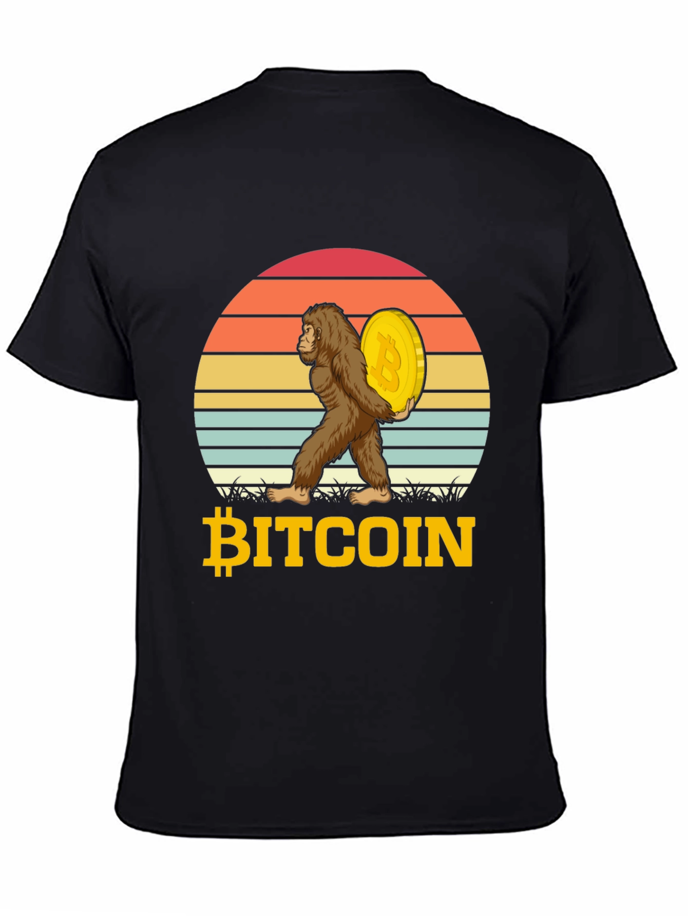 Bitcoin Sasquatch T-Shirt Crypto Ape HODL Tee