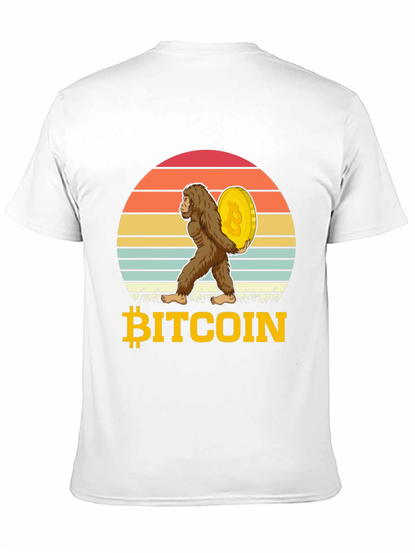 Bitcoin Sasquatch T-Shirt Crypto Ape HODL Tee