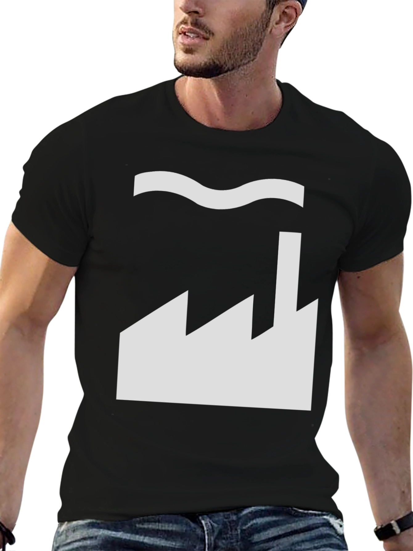 Factory Graphic Tee - Black Cotton