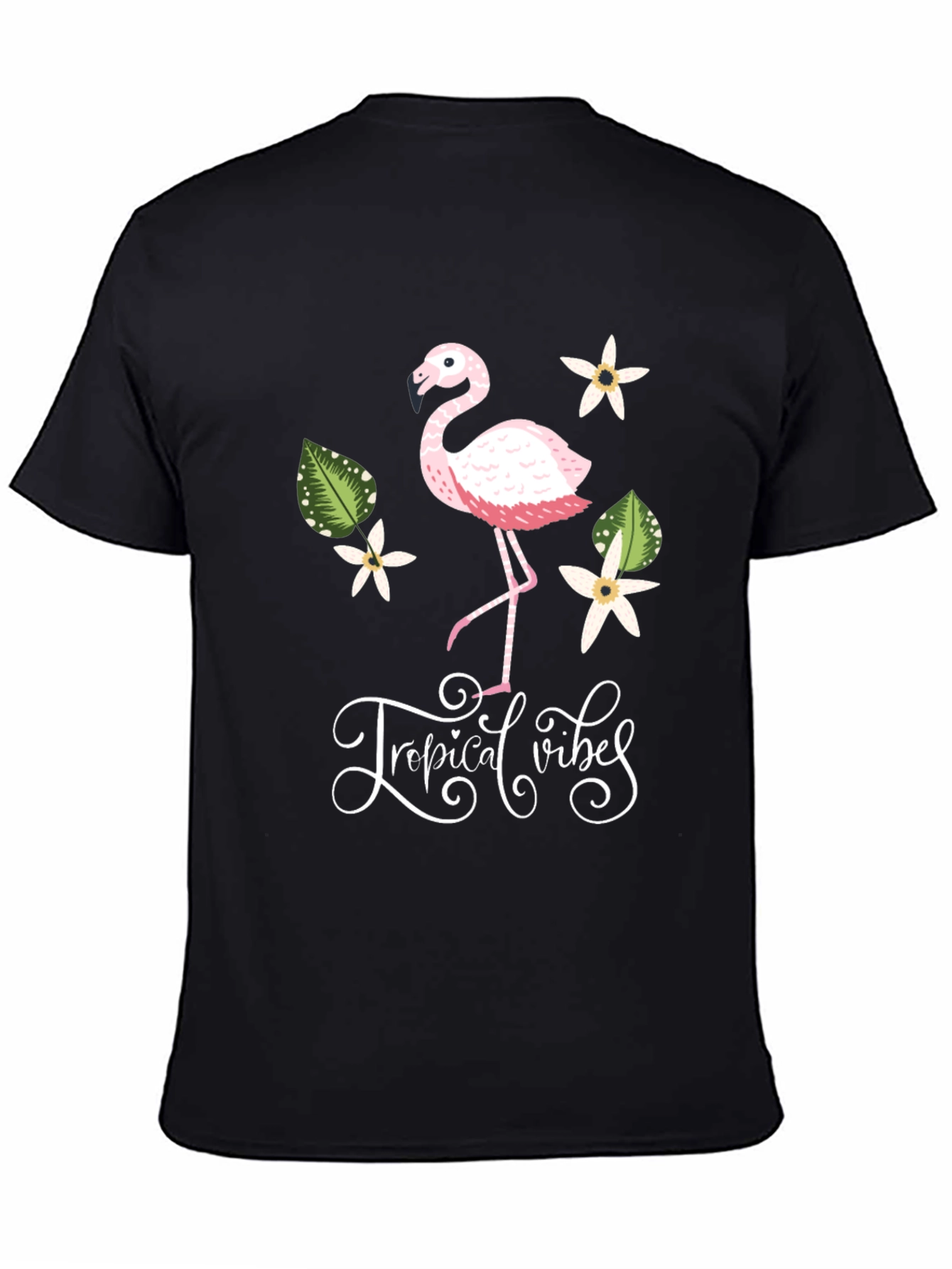 Tropical Vibes Flamingo Graphic T-Shirt