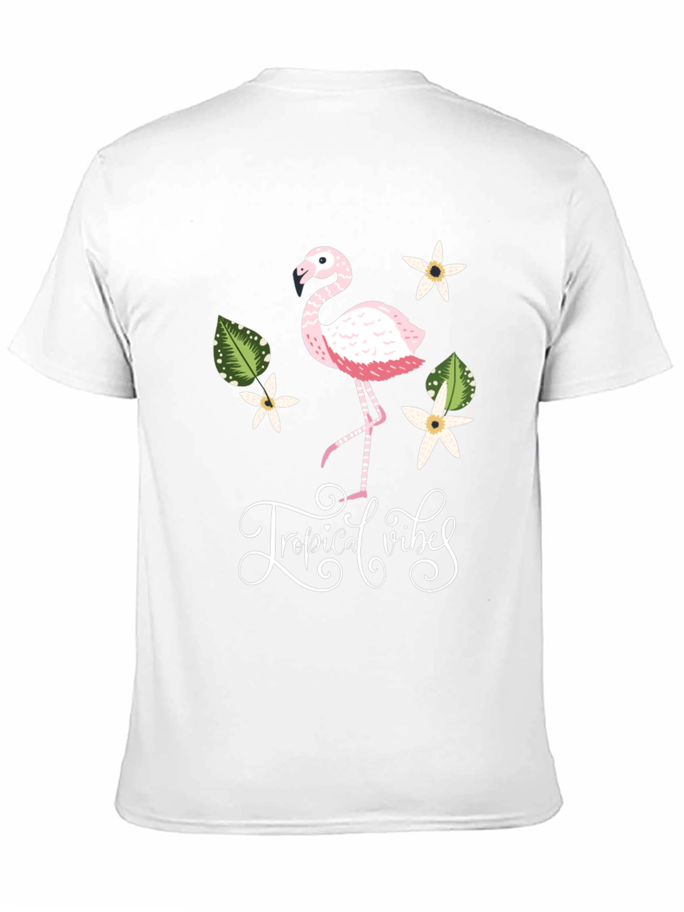 Tropical Vibes Flamingo Graphic T-Shirt