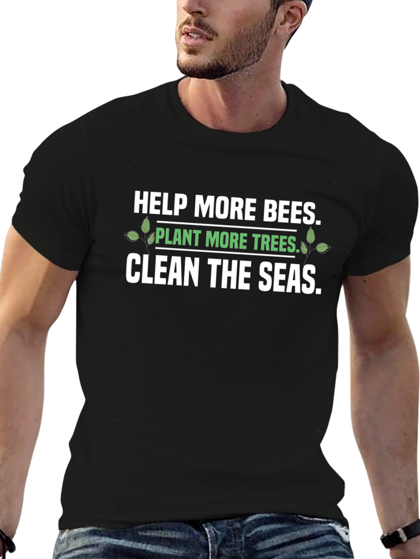 Eco-Friendly Graphic T-Shirt: Save the Bees Plant Trees