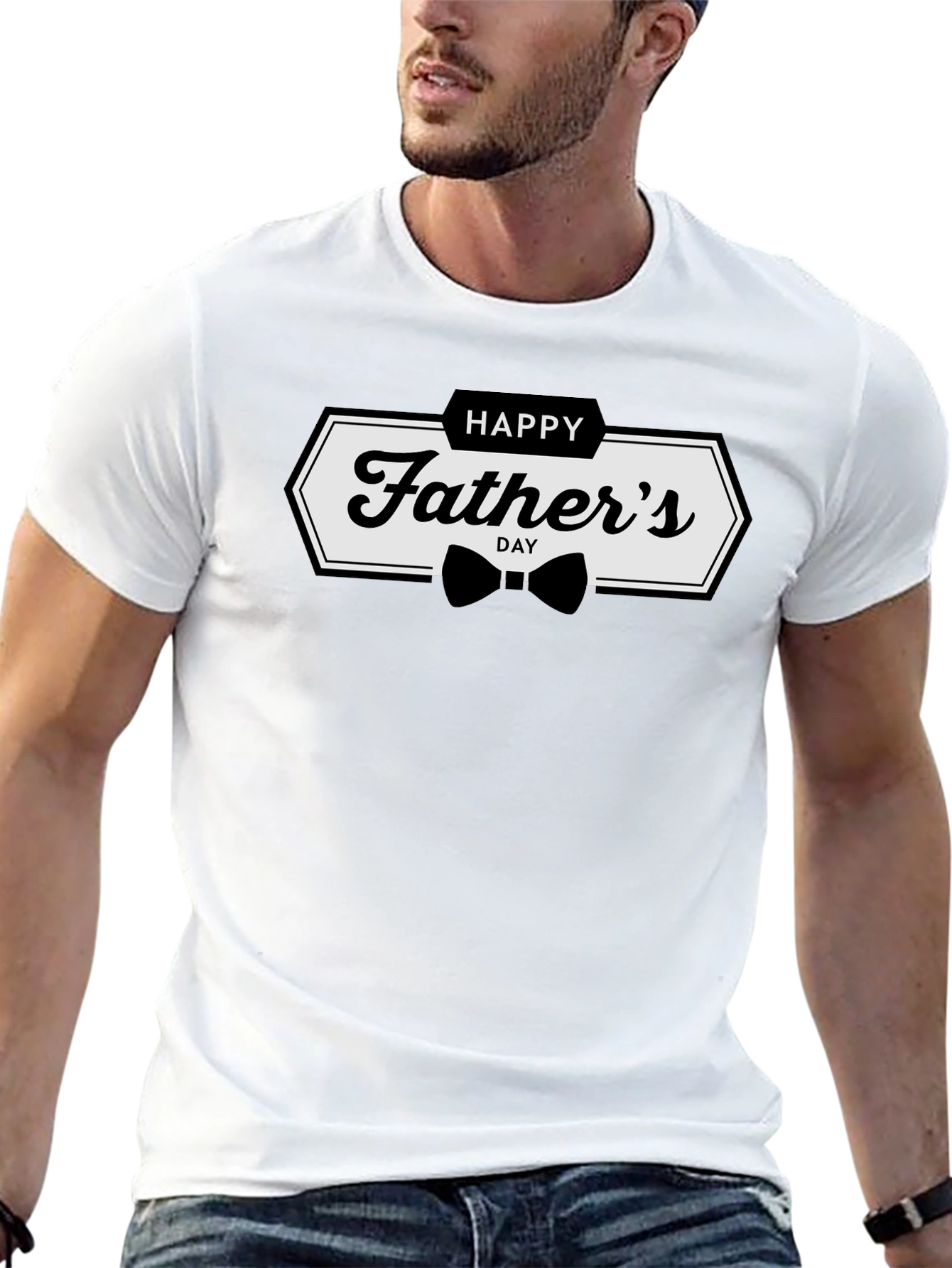 Happy Fathers Day T-Shirt - Black