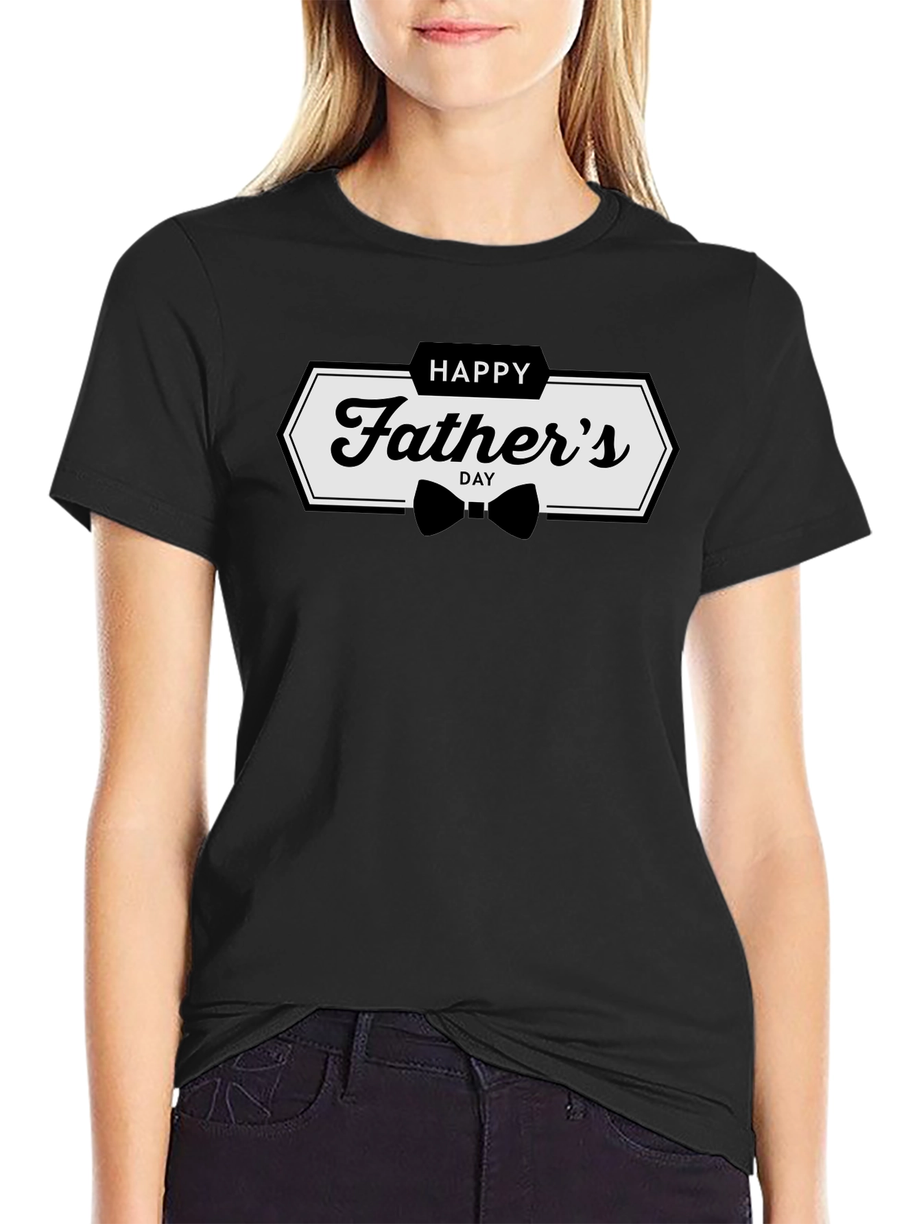 Happy Fathers Day T-Shirt - Black
