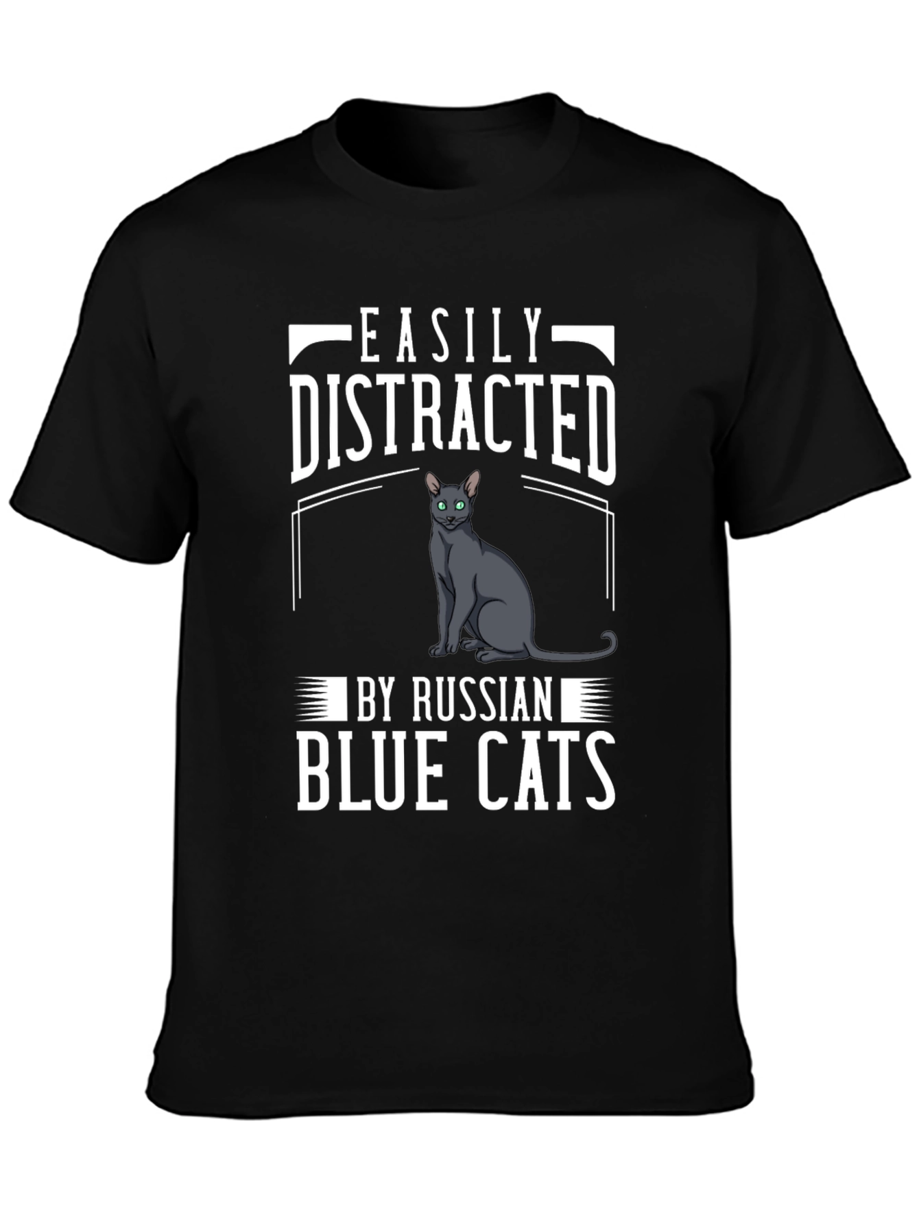 Easily Distracted Russian Blue Cats T-Shirt