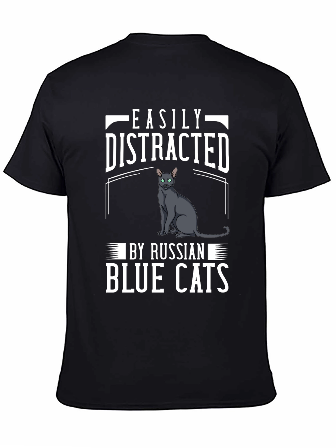 Easily Distracted Russian Blue Cats T-Shirt