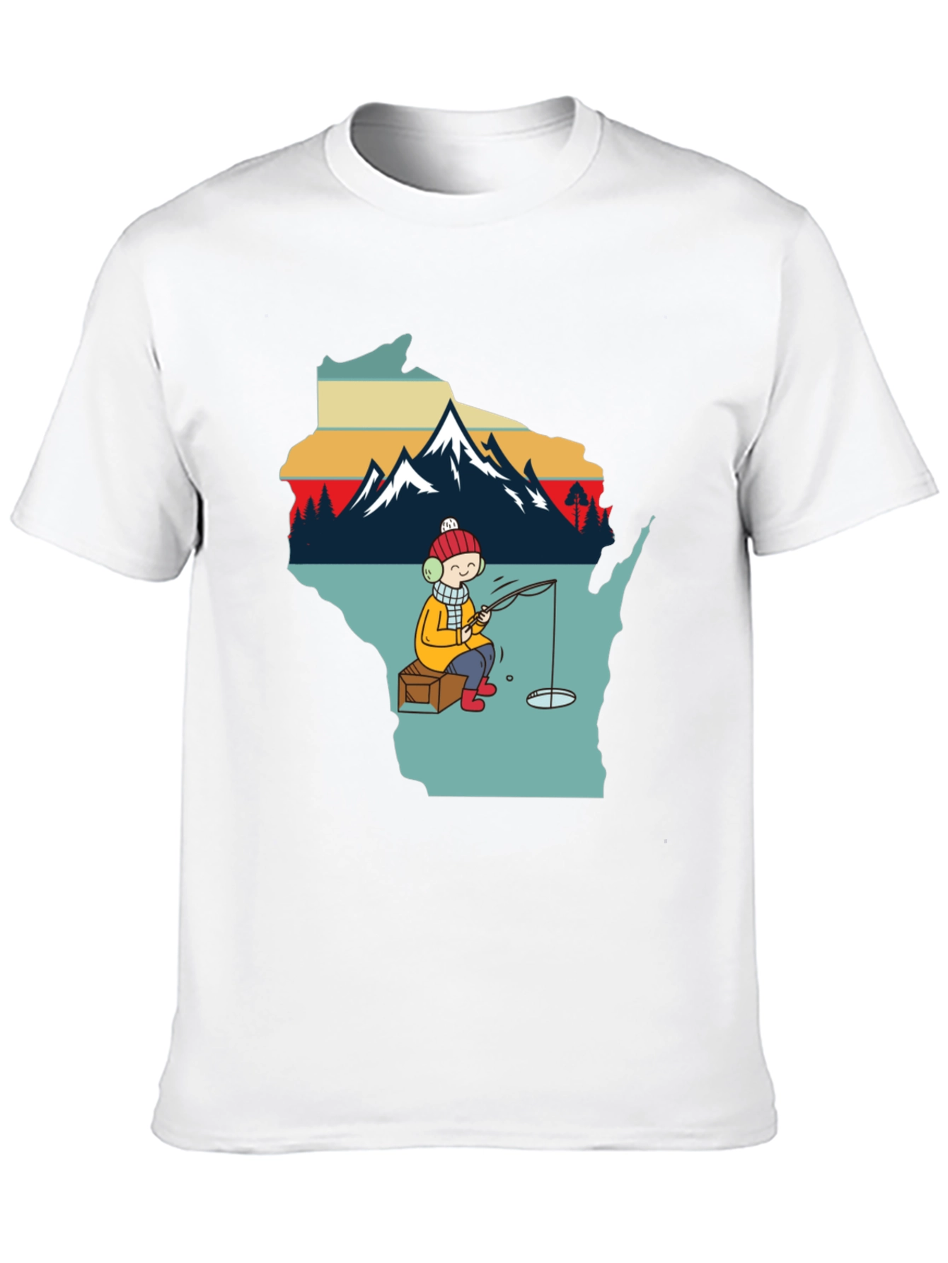 Ice Fishing Graphic T-Shirt