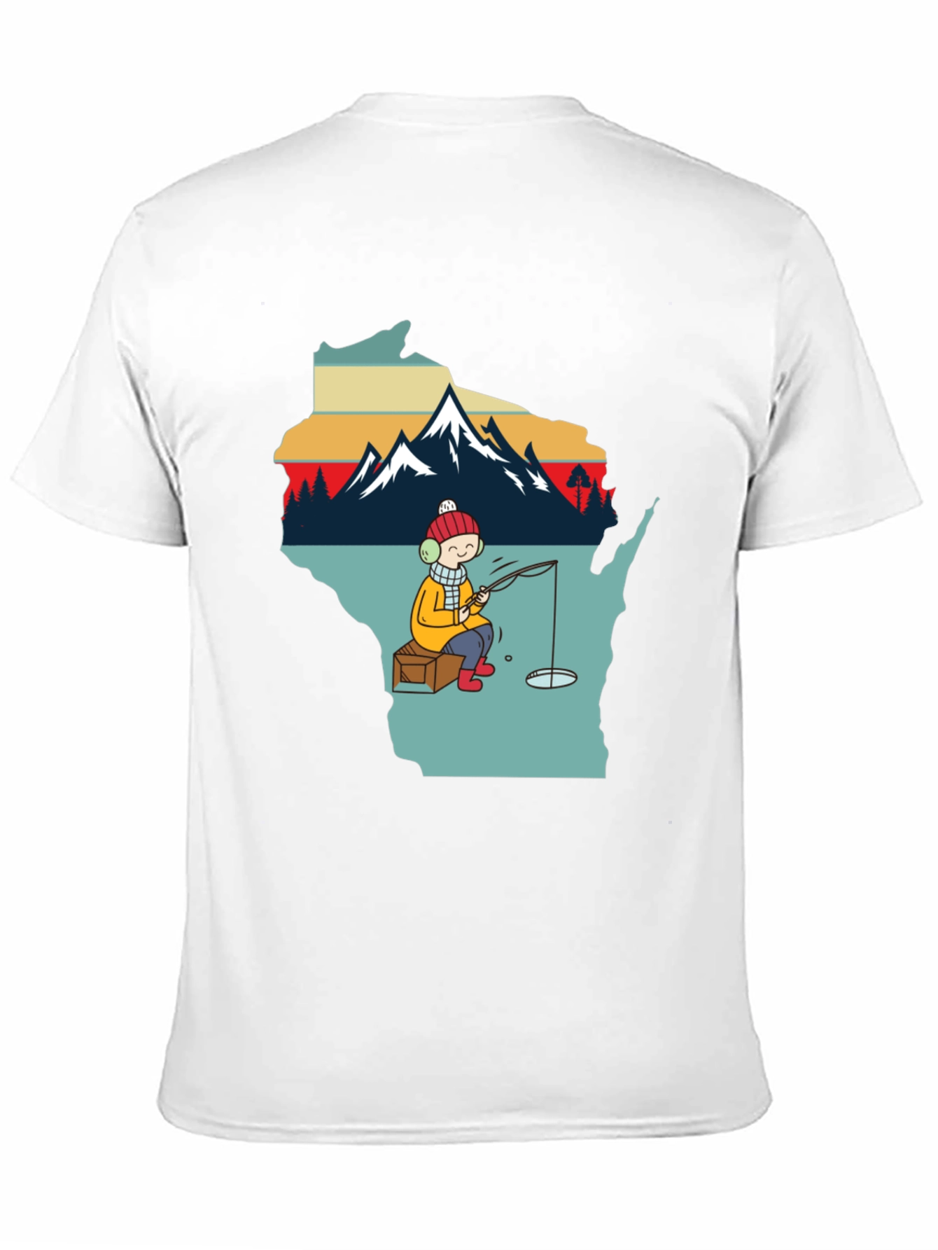 Ice Fishing Graphic T-Shirt