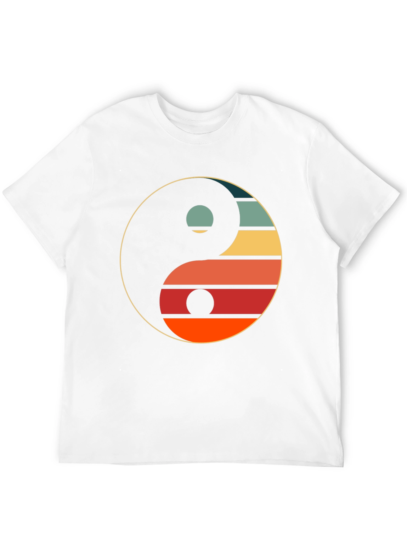 Yin Yang Retro Graphic Tee - Unisex Black T-Shirt