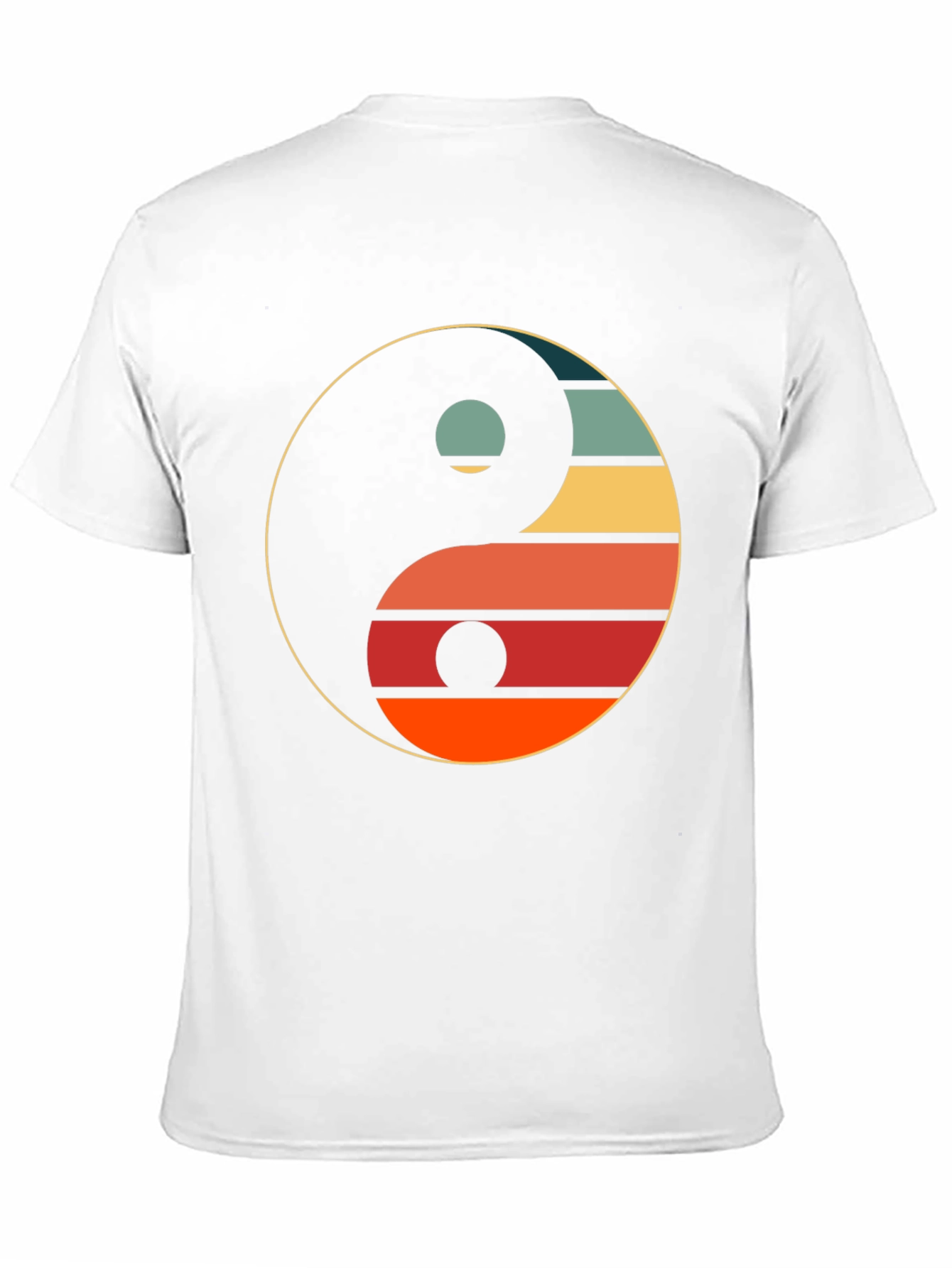 Yin Yang Retro Graphic Tee - Unisex Black T-Shirt