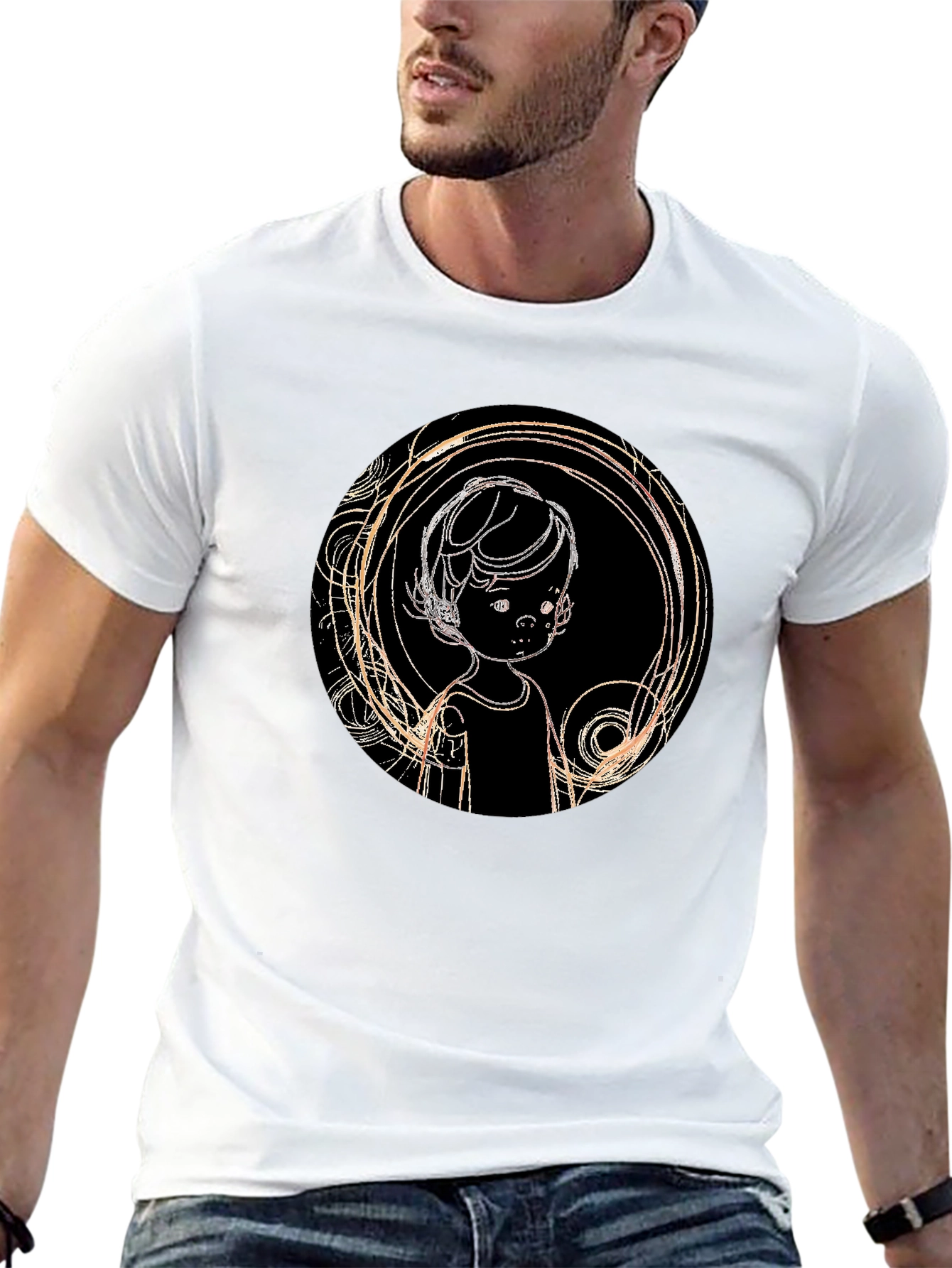 Graphic Print Crew Neck T-Shirt