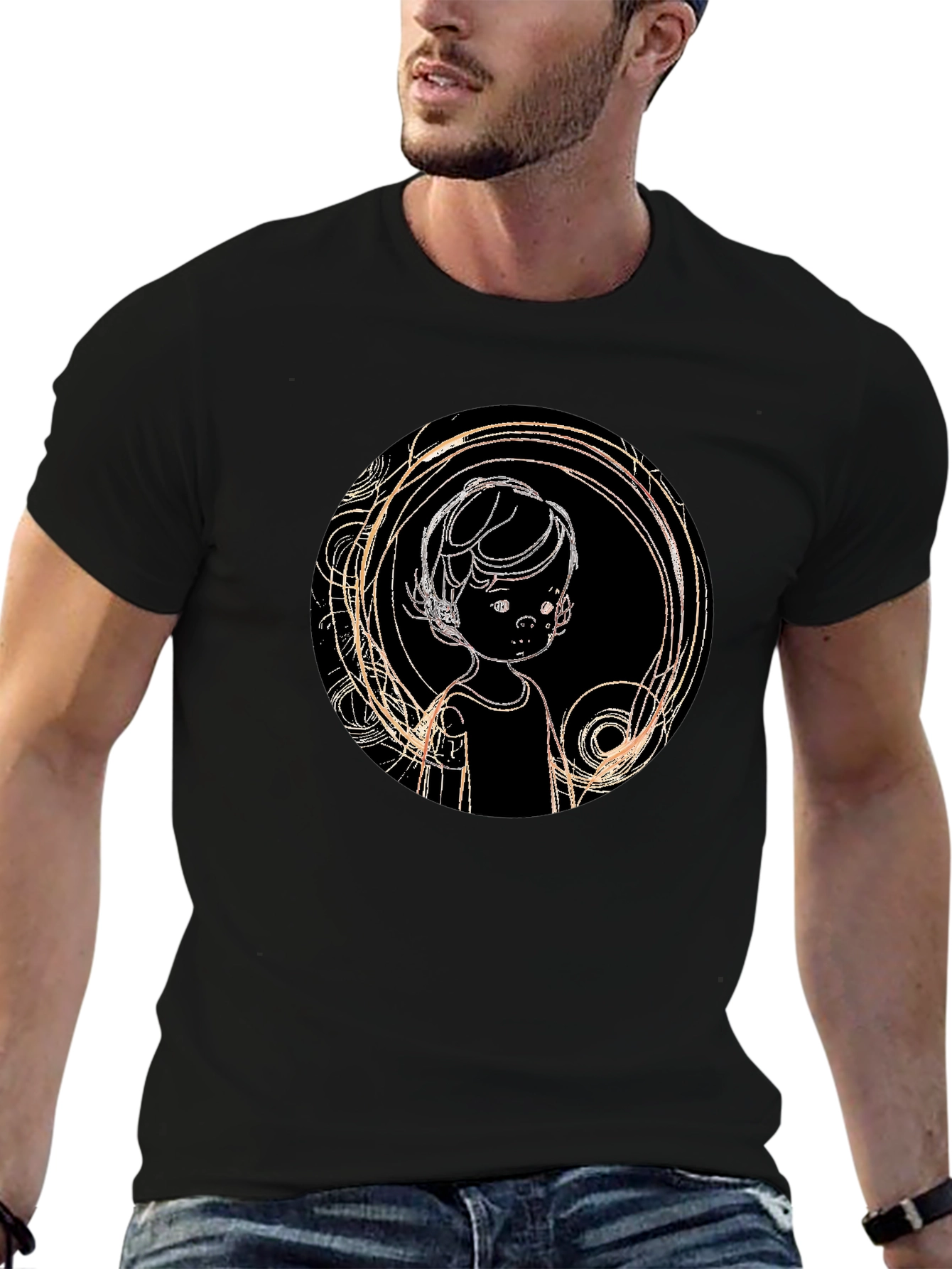 Graphic Print Crew Neck T-Shirt