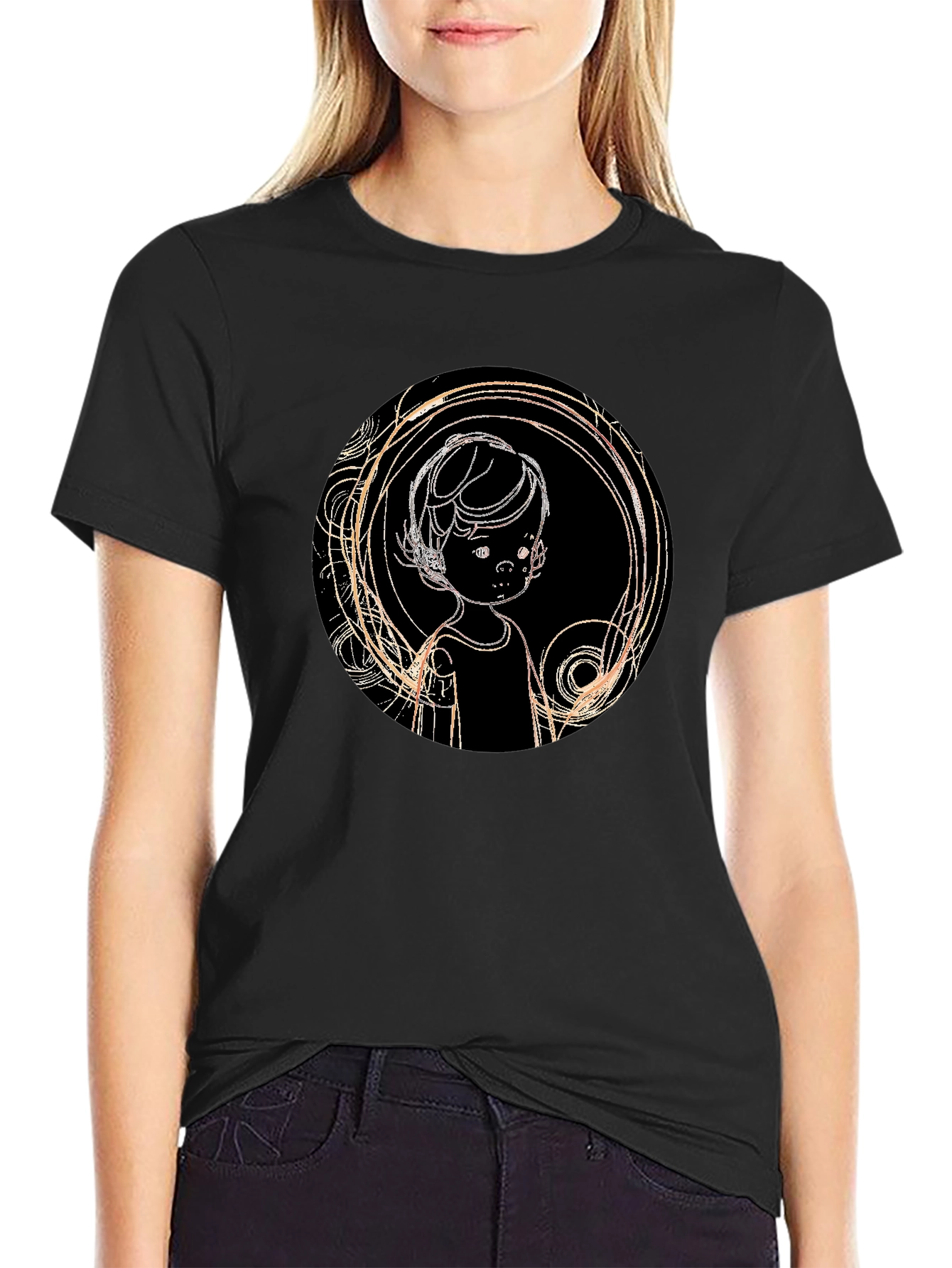 Graphic Print Crew Neck T-Shirt