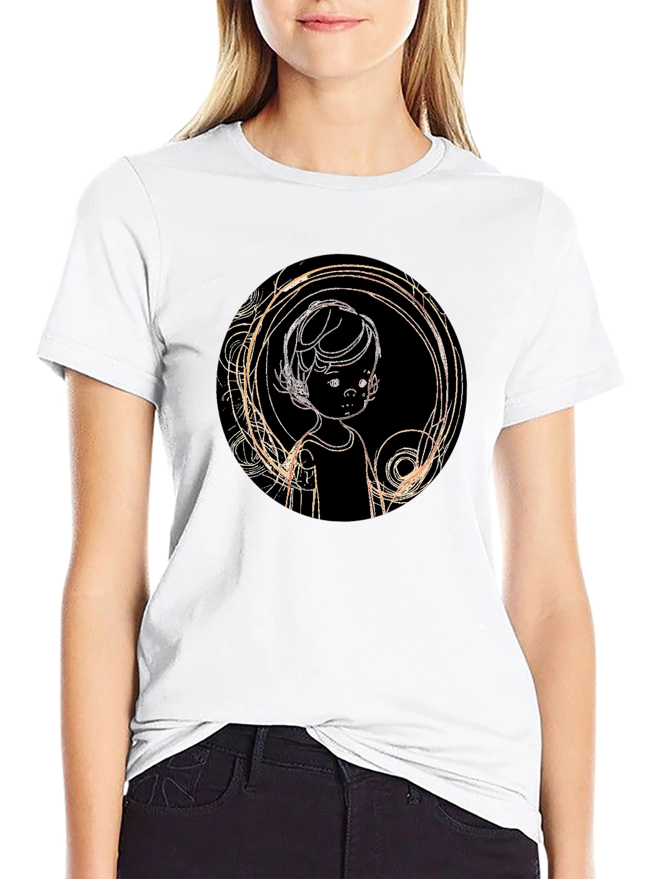 Graphic Print Crew Neck T-Shirt