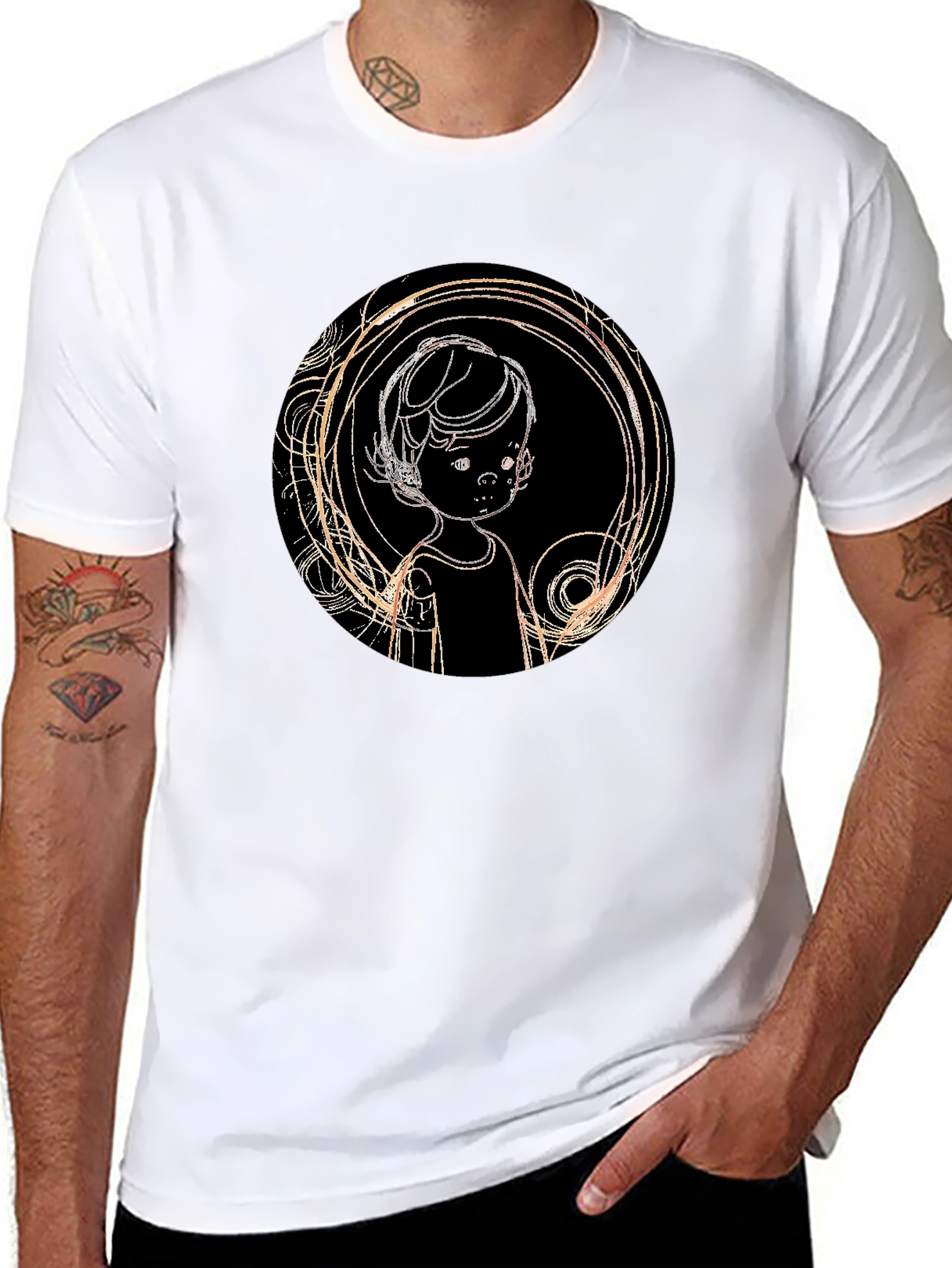 Graphic Print Crew Neck T-Shirt