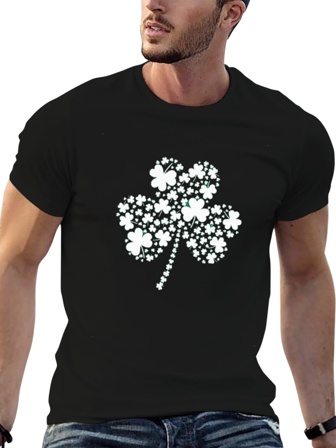 St. Patricks Day Shamrock T-Shirt - Black