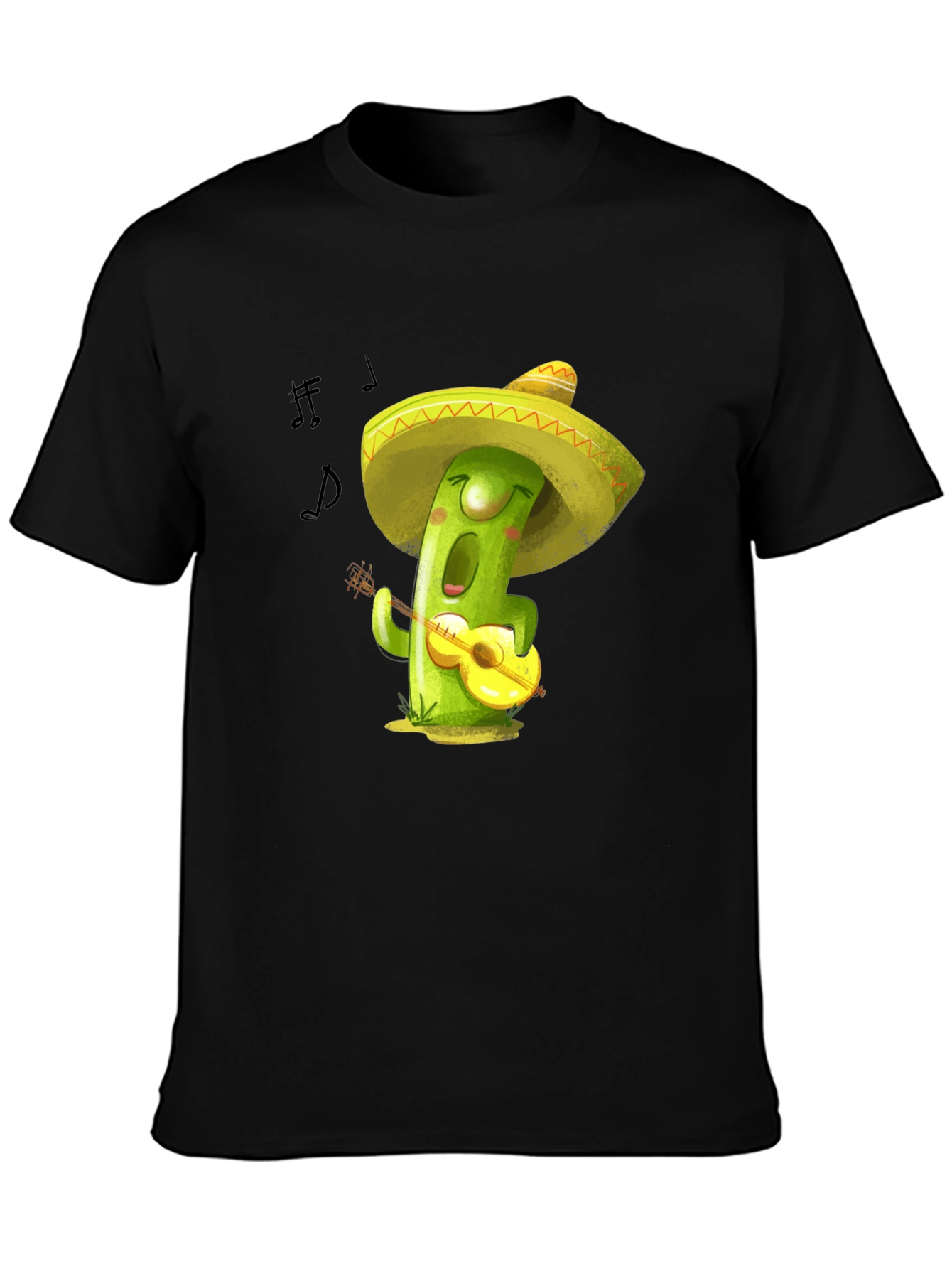 Musical Cactus T-Shirt - Playful Design