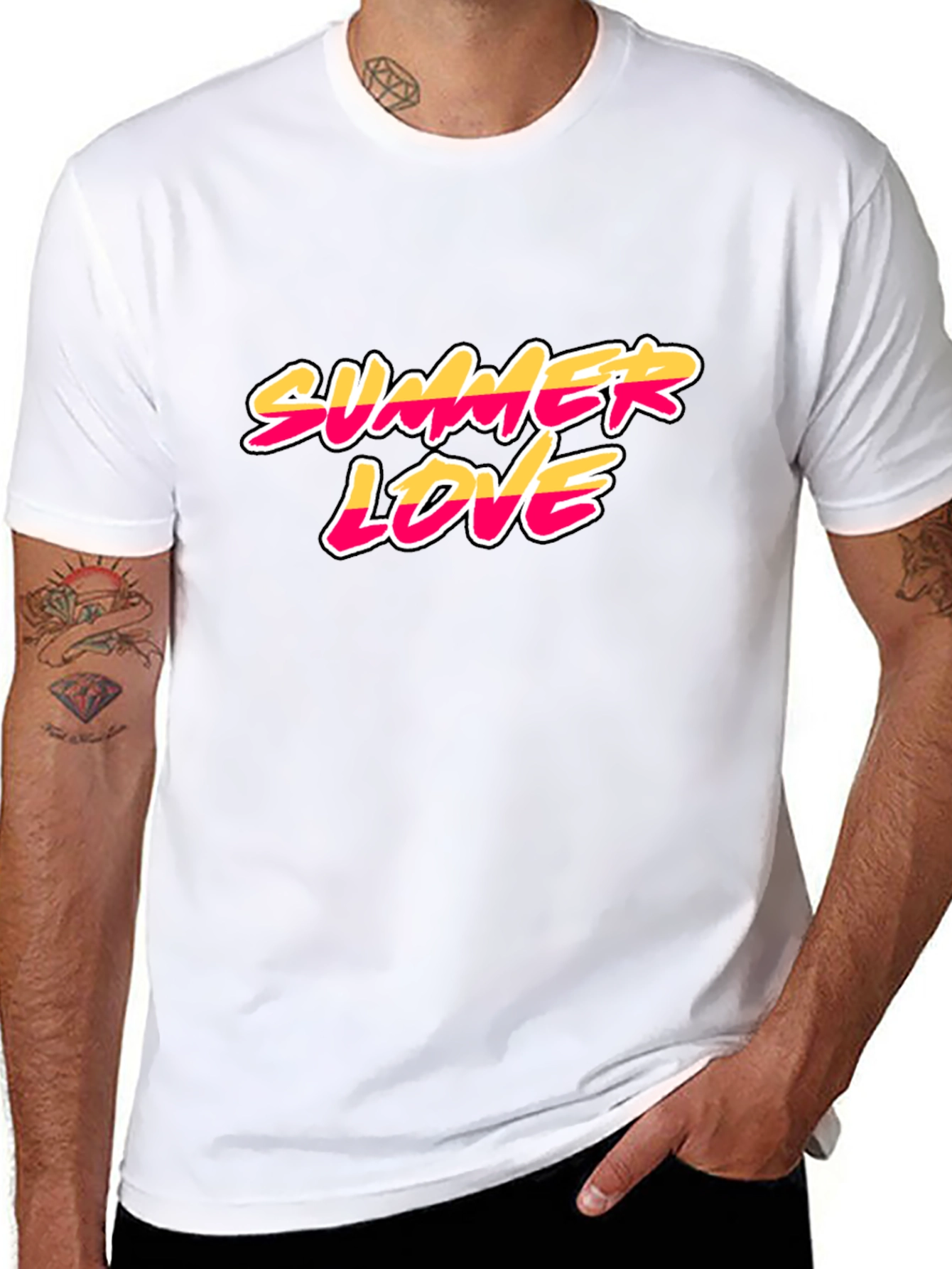 Summer Love Black Graphic Tee