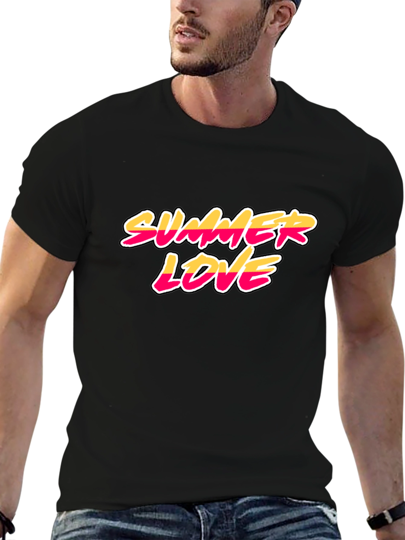Summer Love Black Graphic Tee