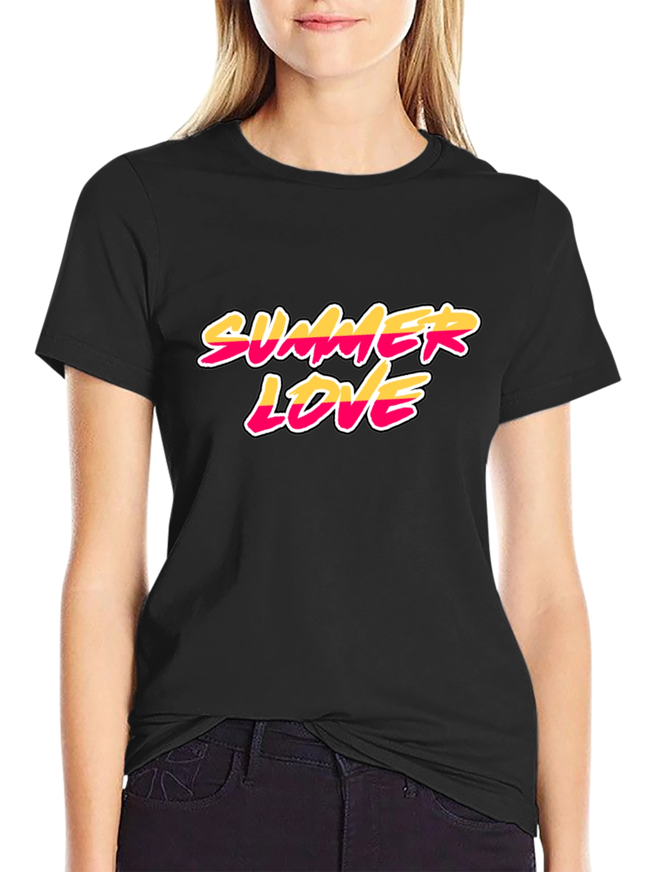 Summer Love Black Graphic Tee