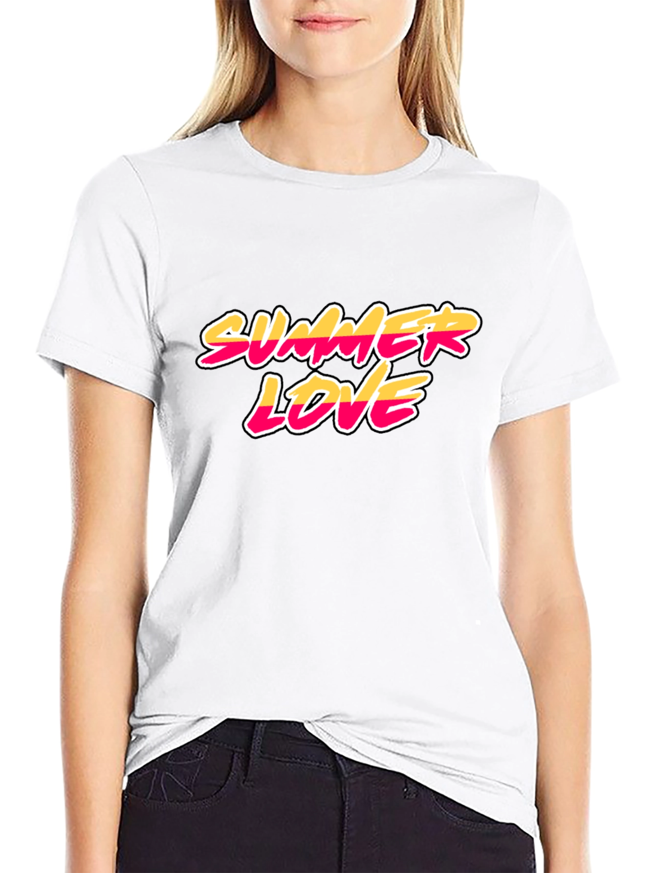 Summer Love Black Graphic Tee