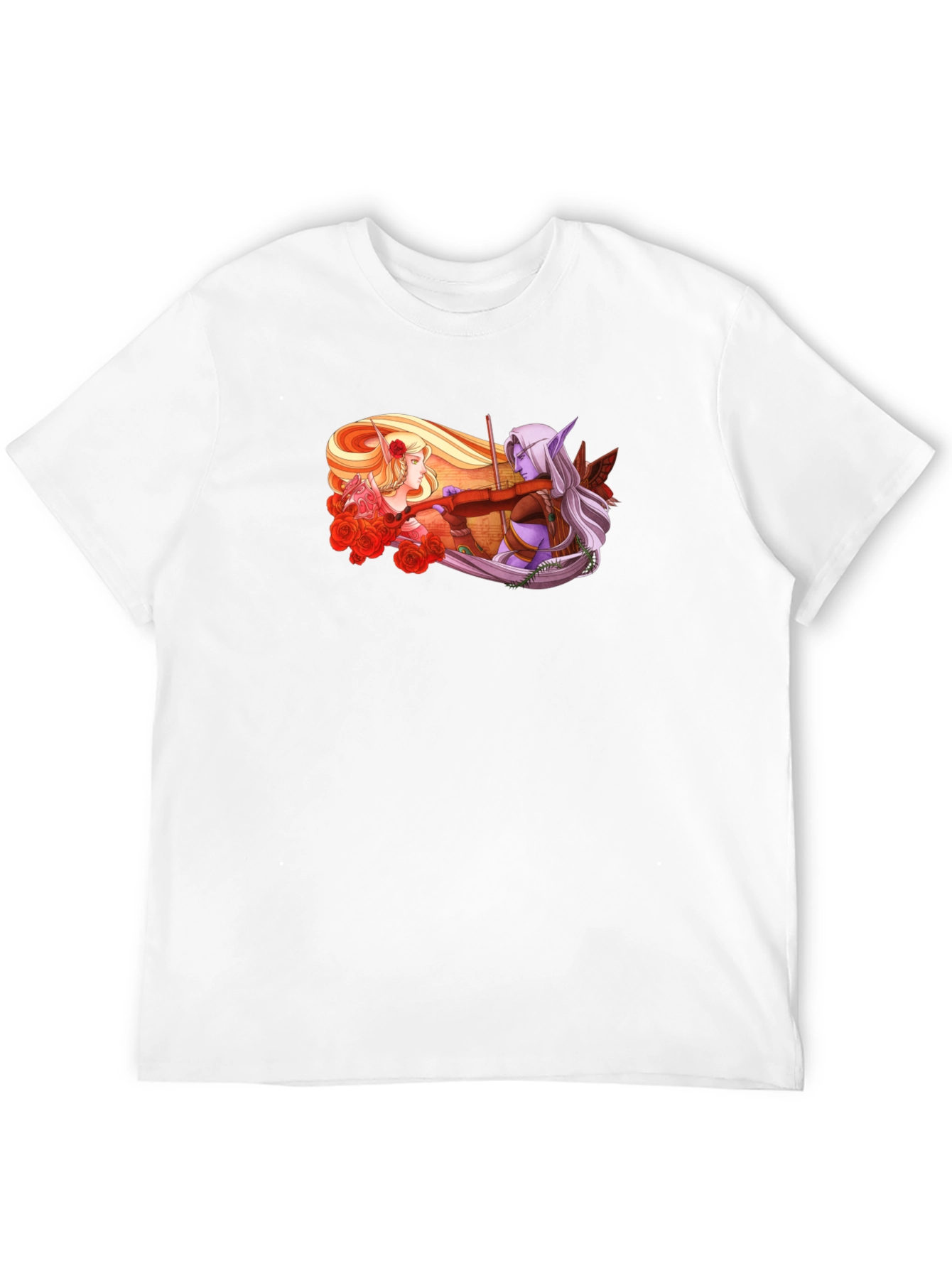 Elven Romance Graphic Tee - Unique Fantasy Design