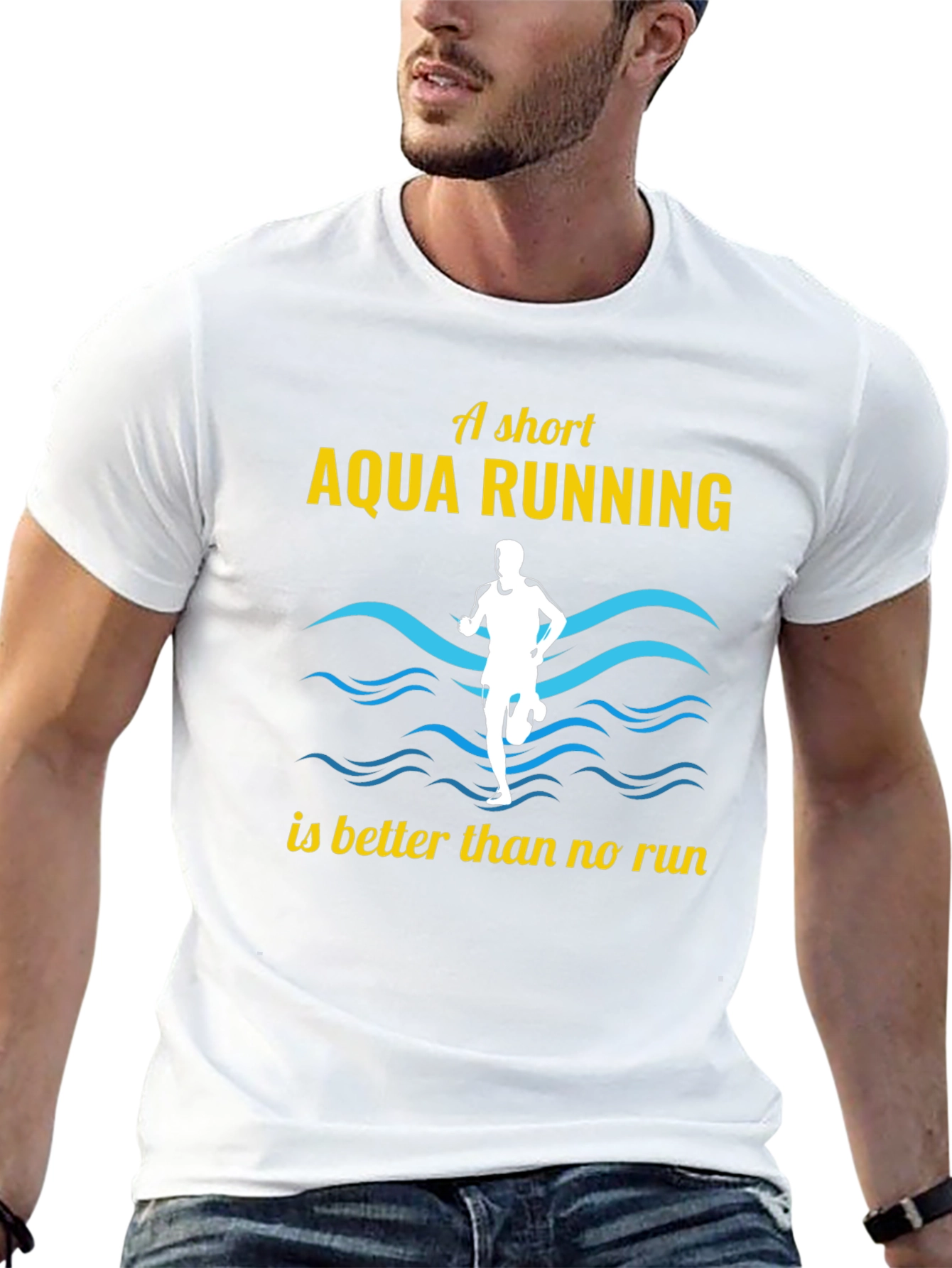 Aqua Running T-Shirt - Fun Runner Tee