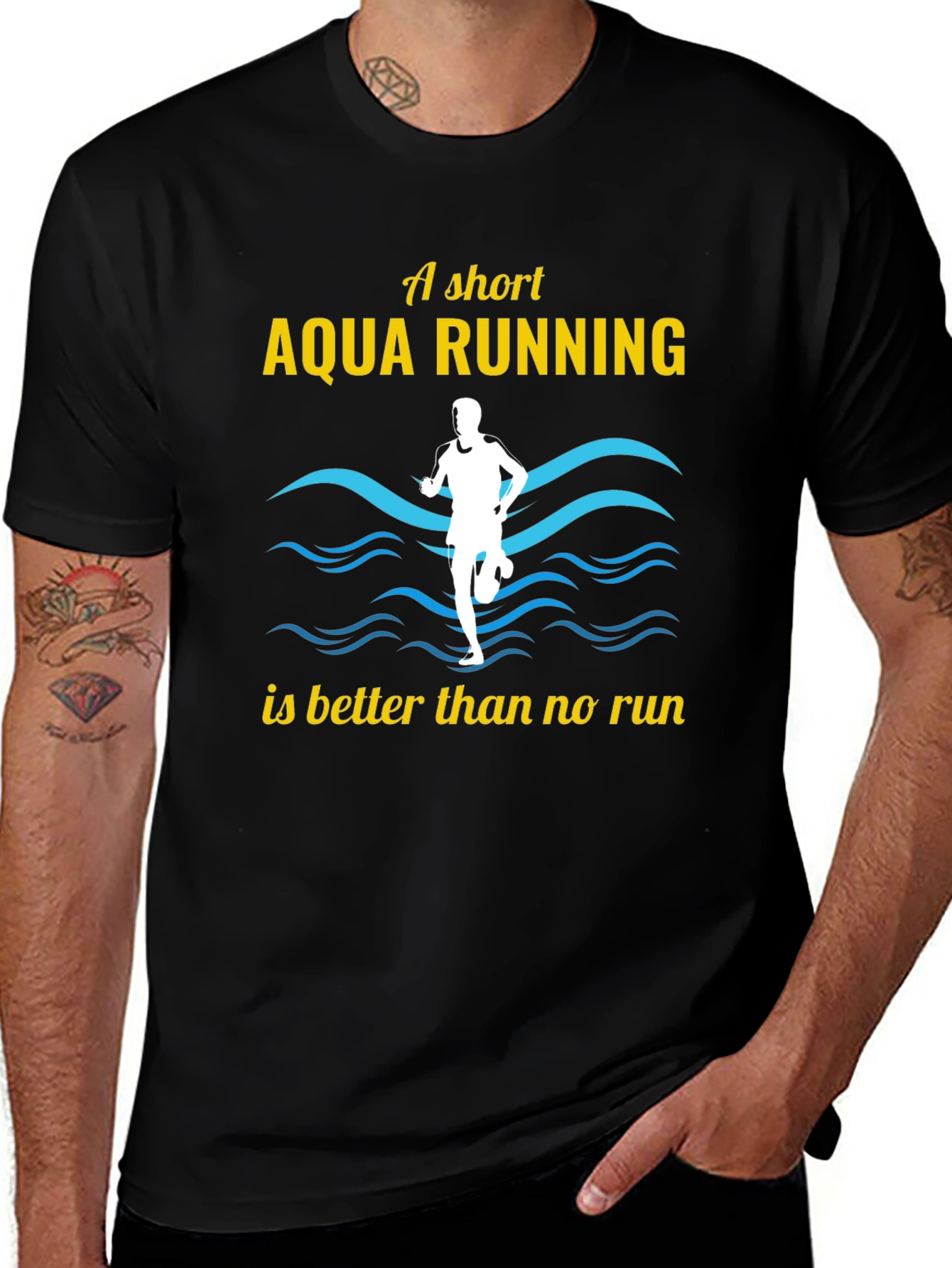 Aqua Running T-Shirt - Fun Runner Tee