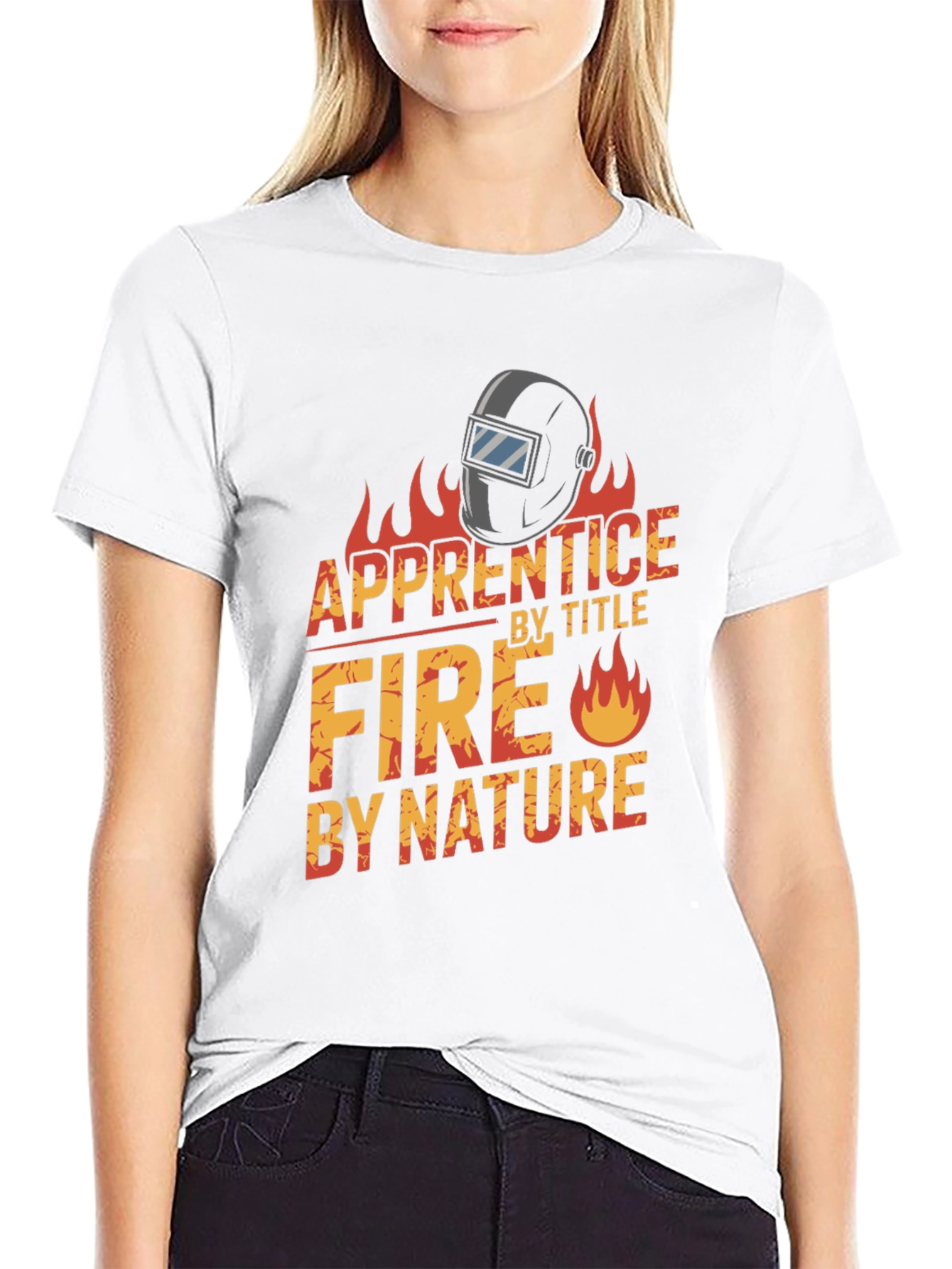 Apprentice Welder Fire Nature Black T-Shirt