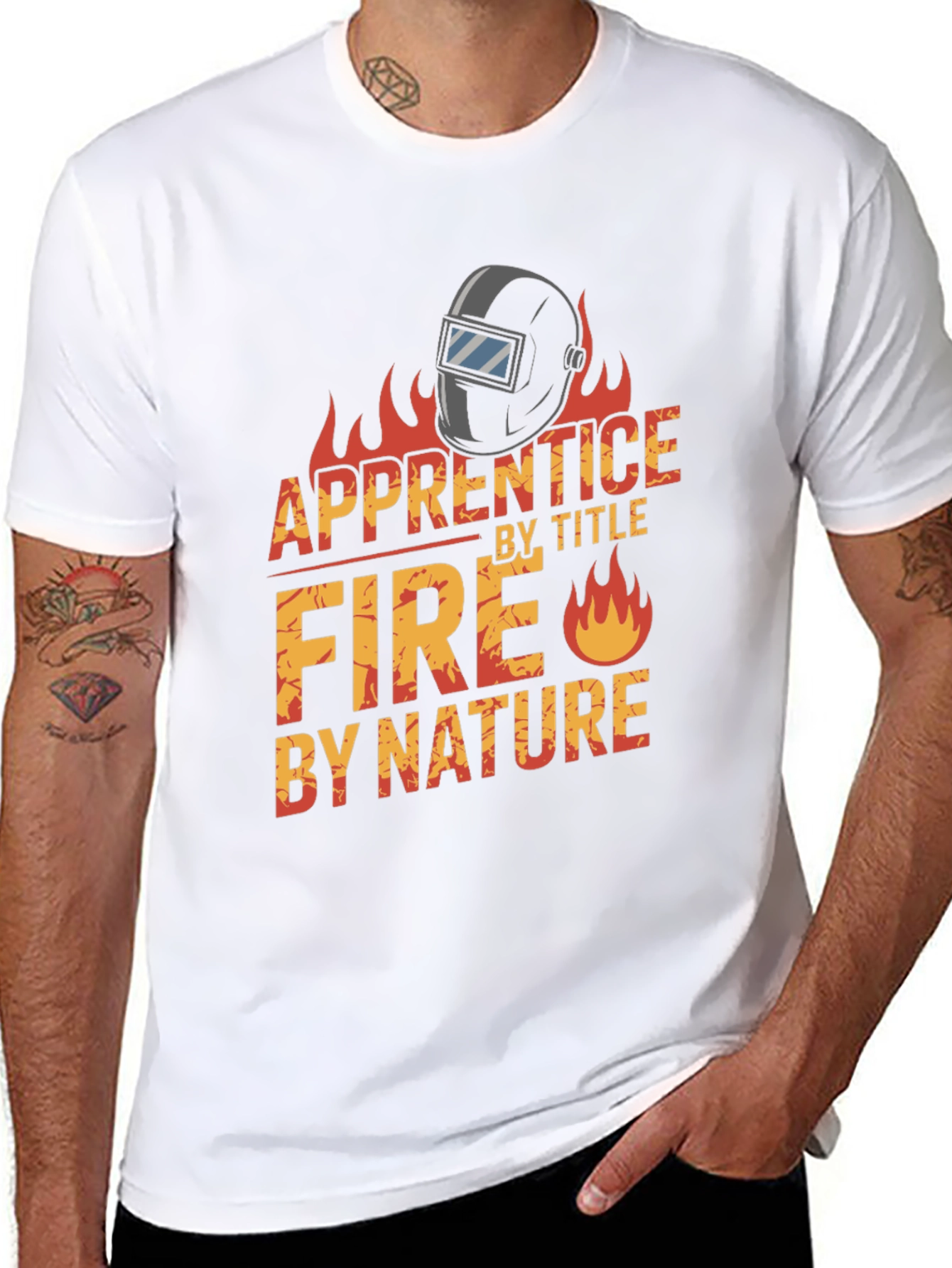 Apprentice Welder Fire Nature Black T-Shirt