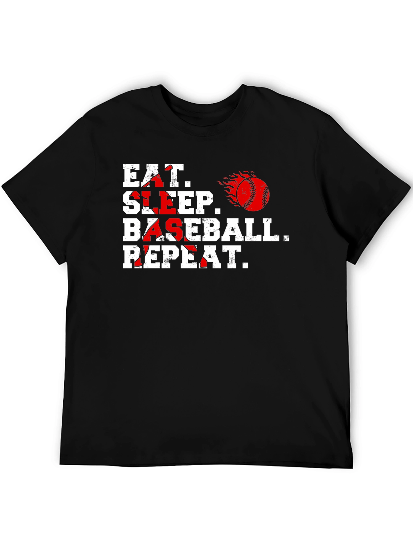 Eat Sleep Baseball Repeat Graphic T-Shirt