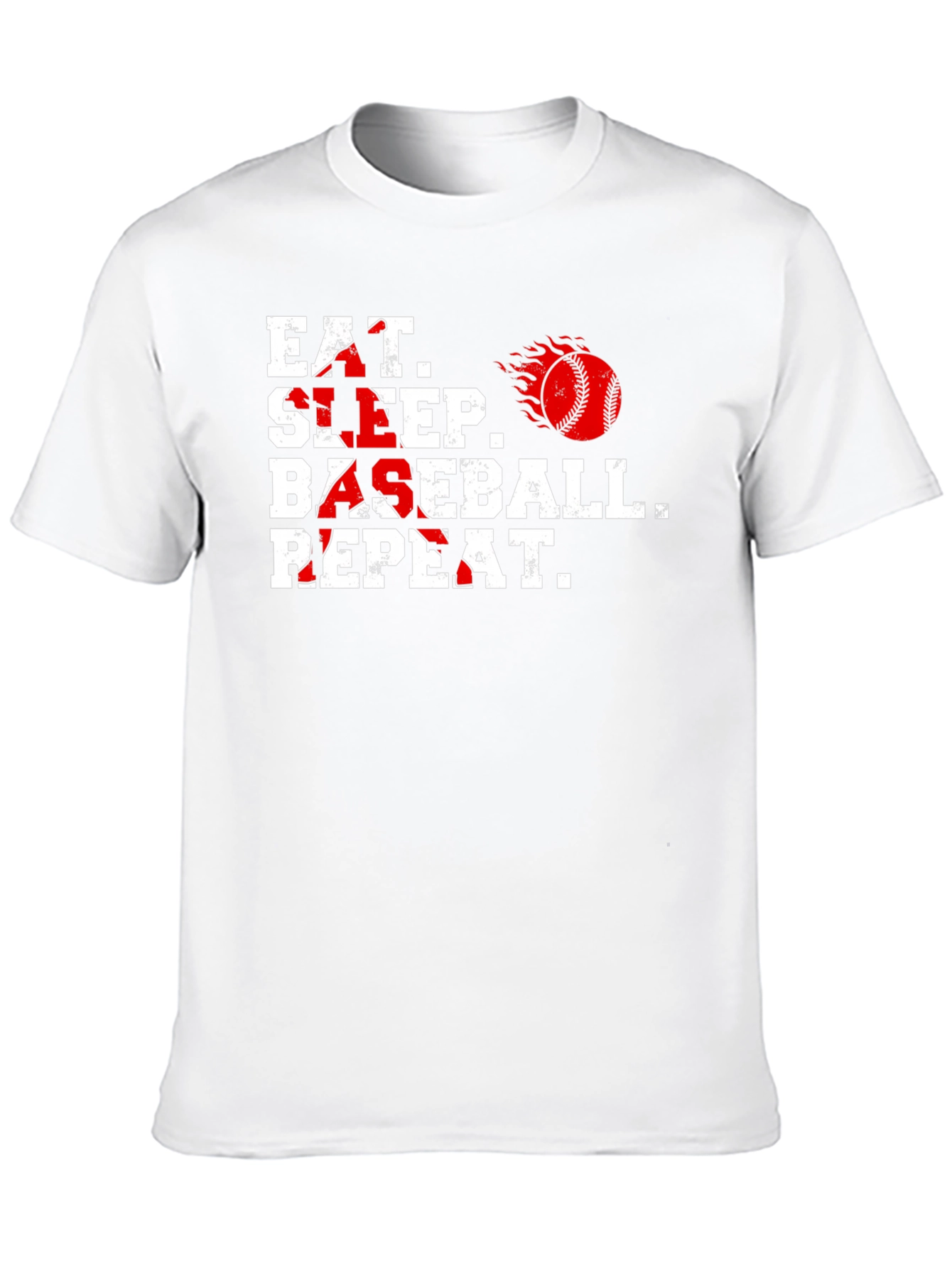 Eat Sleep Baseball Repeat Graphic T-Shirt