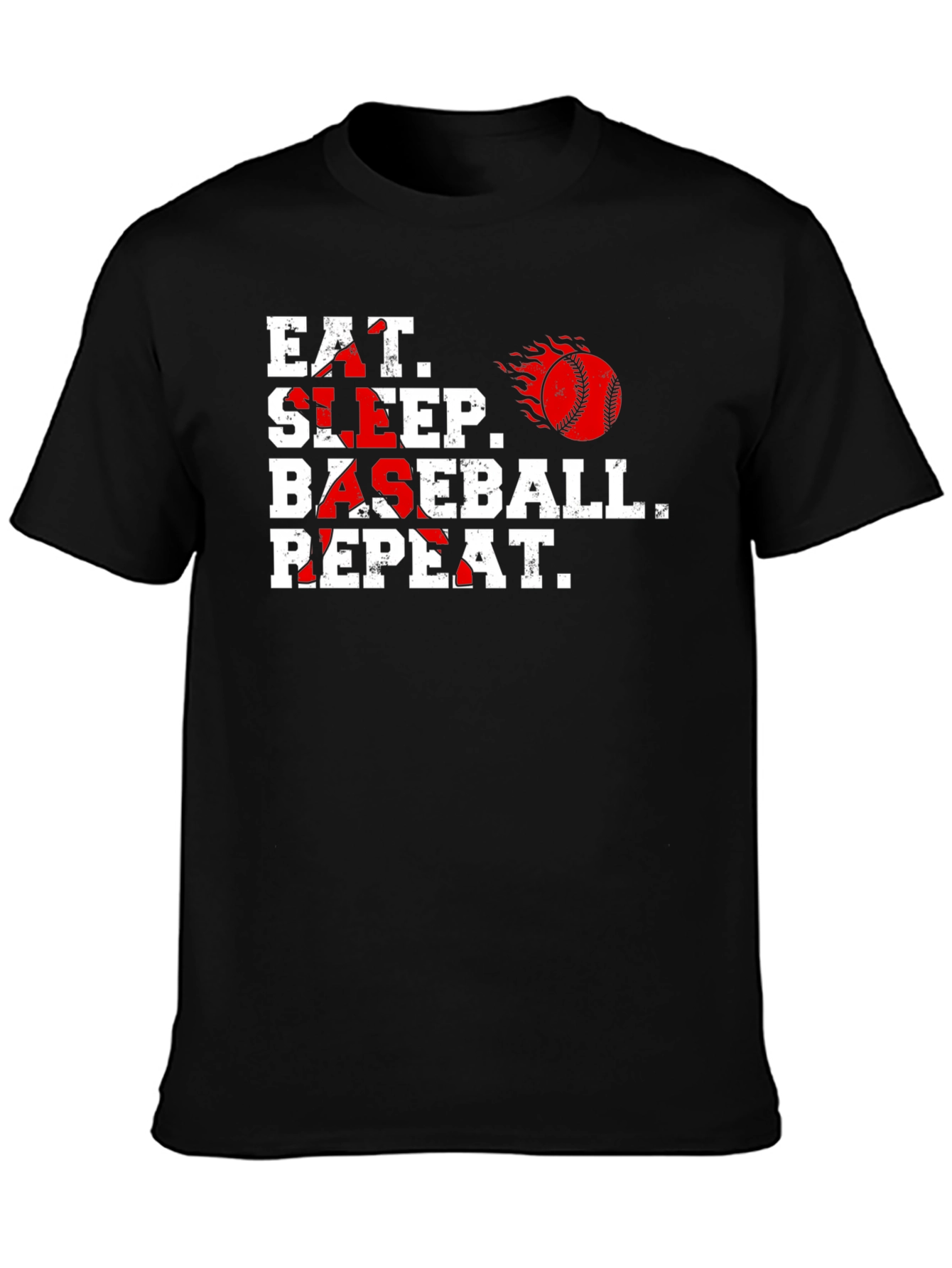 Eat Sleep Baseball Repeat Graphic T-Shirt