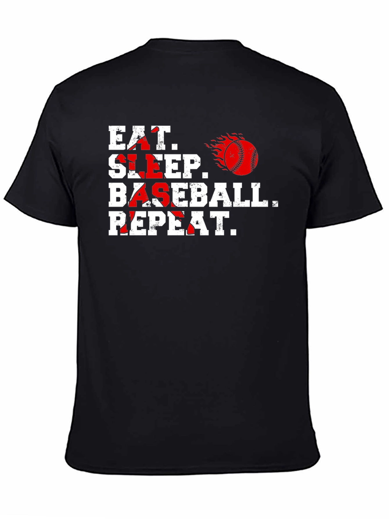 Eat Sleep Baseball Repeat Graphic T-Shirt