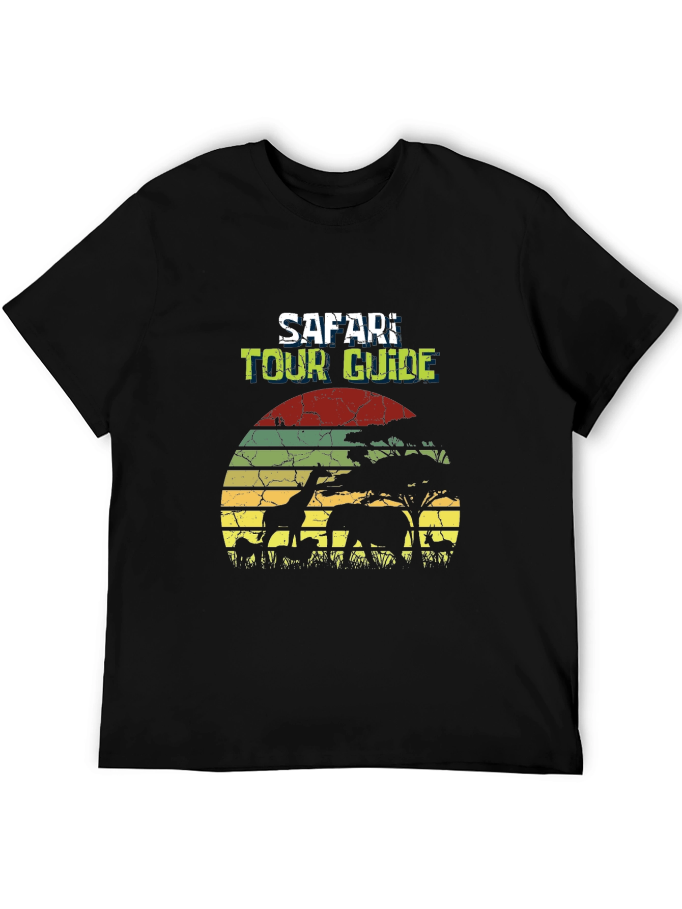 Safari Tour Guide Black T-Shirt