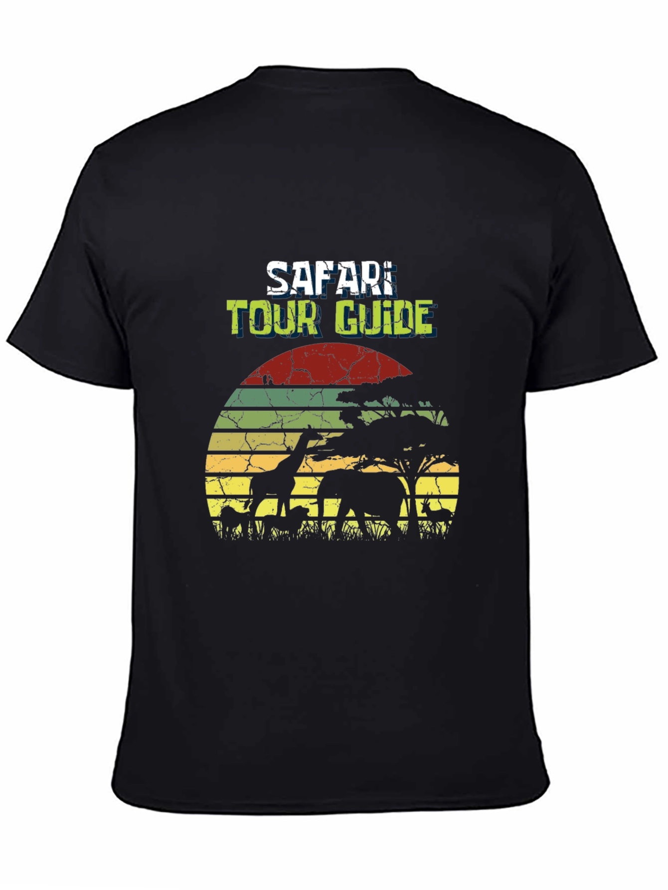 Safari Tour Guide Black T-Shirt