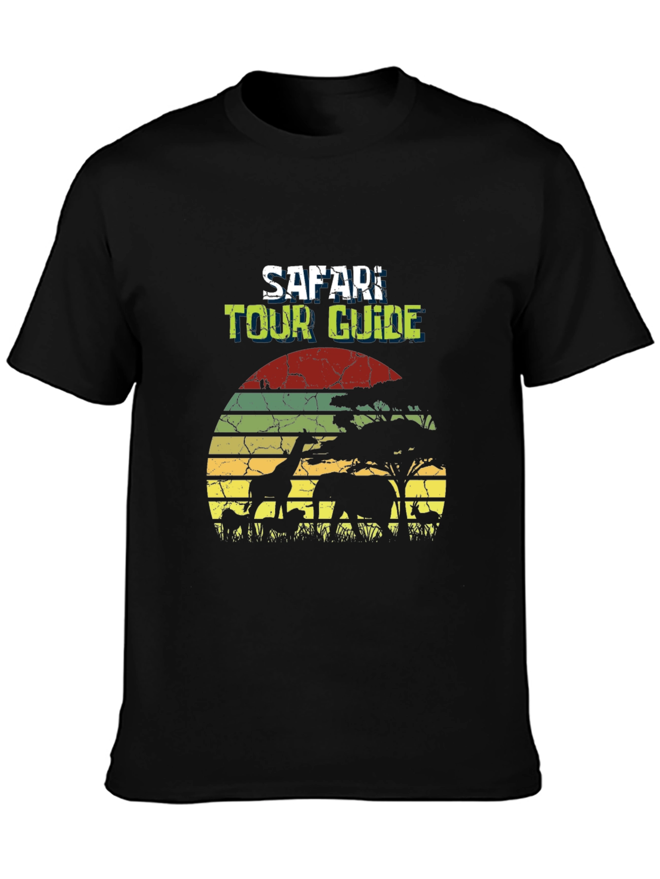 Safari Tour Guide Black T-Shirt