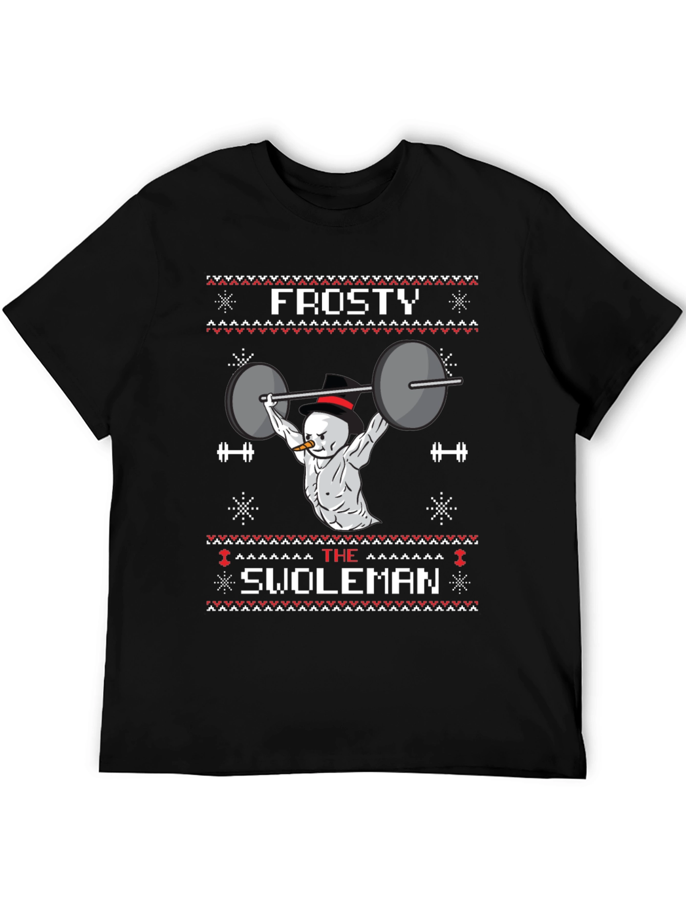 Frosty the Swoleman Ugly Christmas Sweater T-Shirt