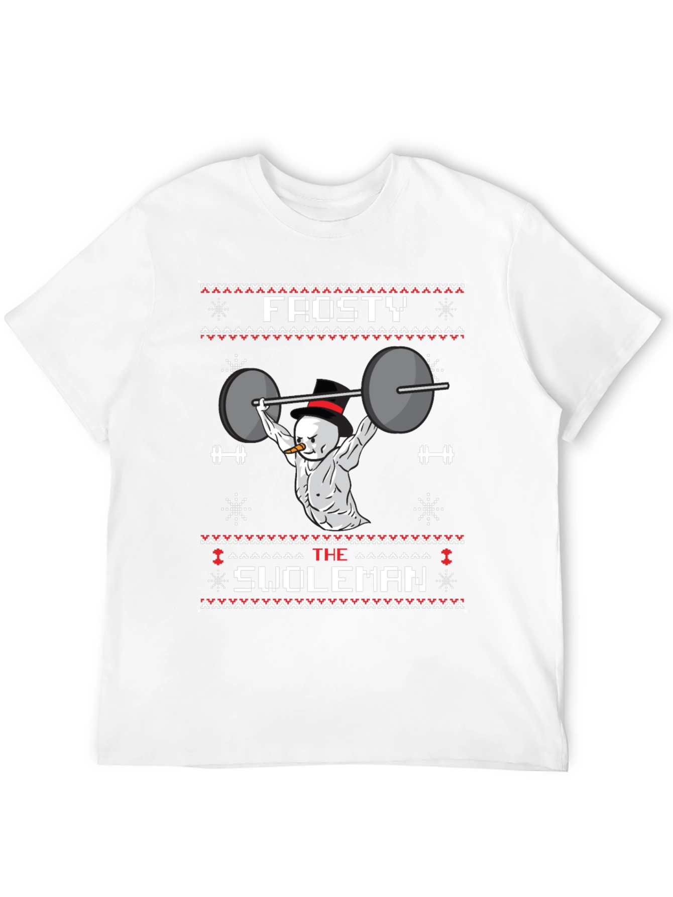 Frosty the Swoleman Ugly Christmas Sweater T-Shirt