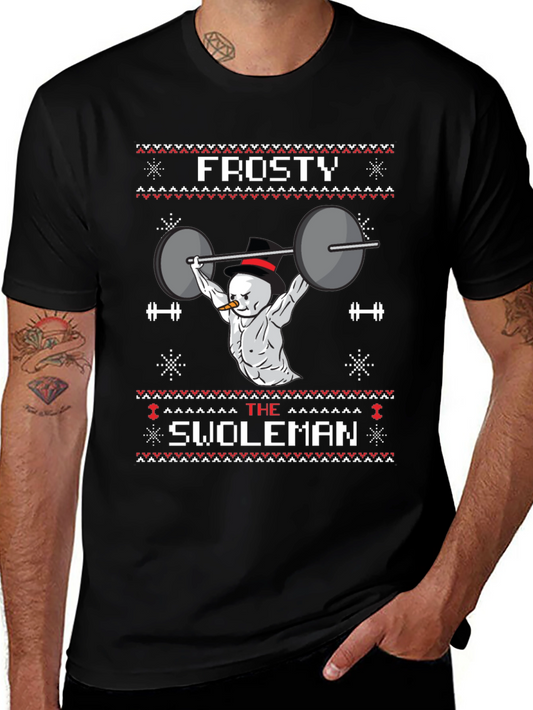 Frosty the Swoleman Ugly Christmas Sweater T-Shirt