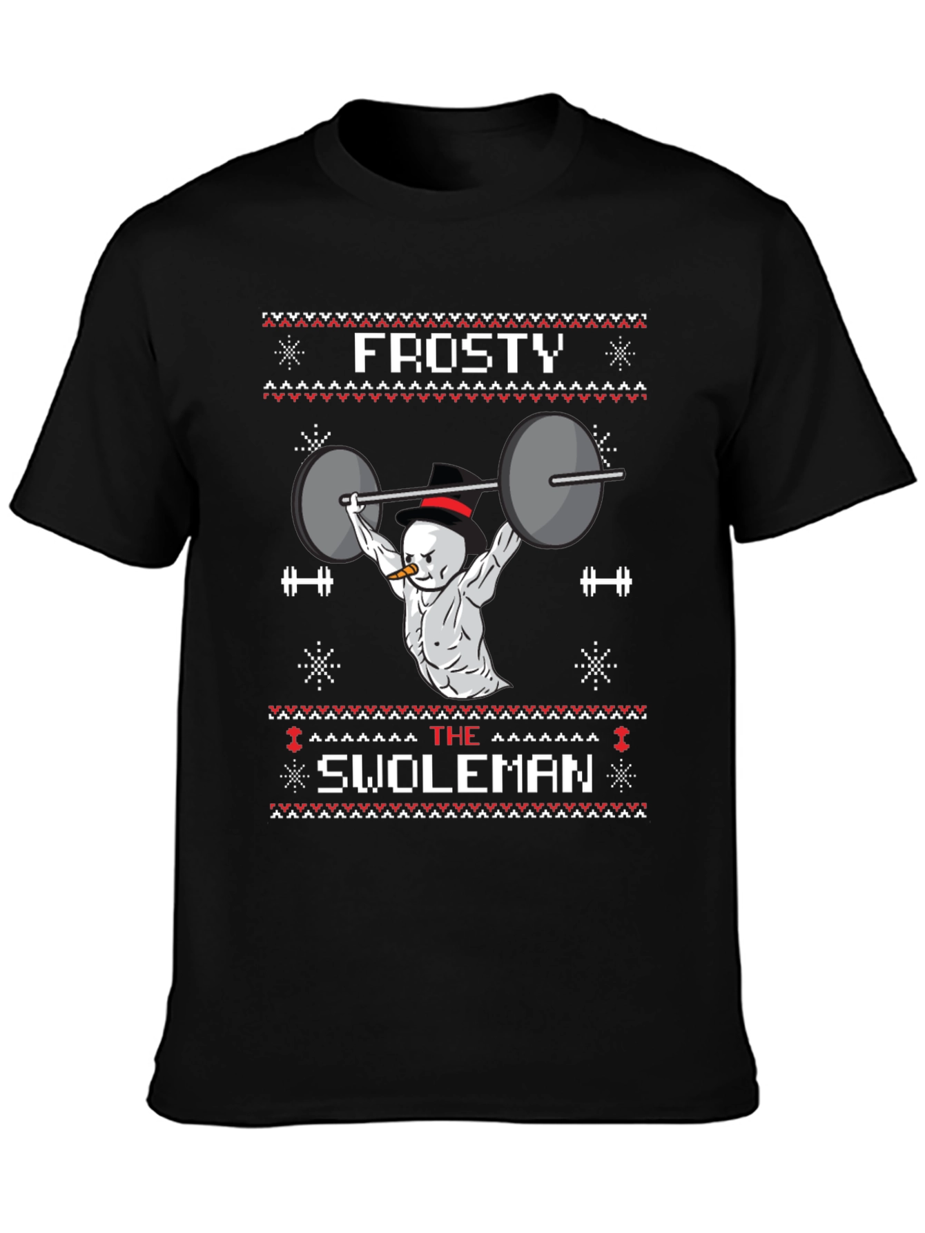 Frosty the Swoleman Ugly Christmas Sweater T-Shirt