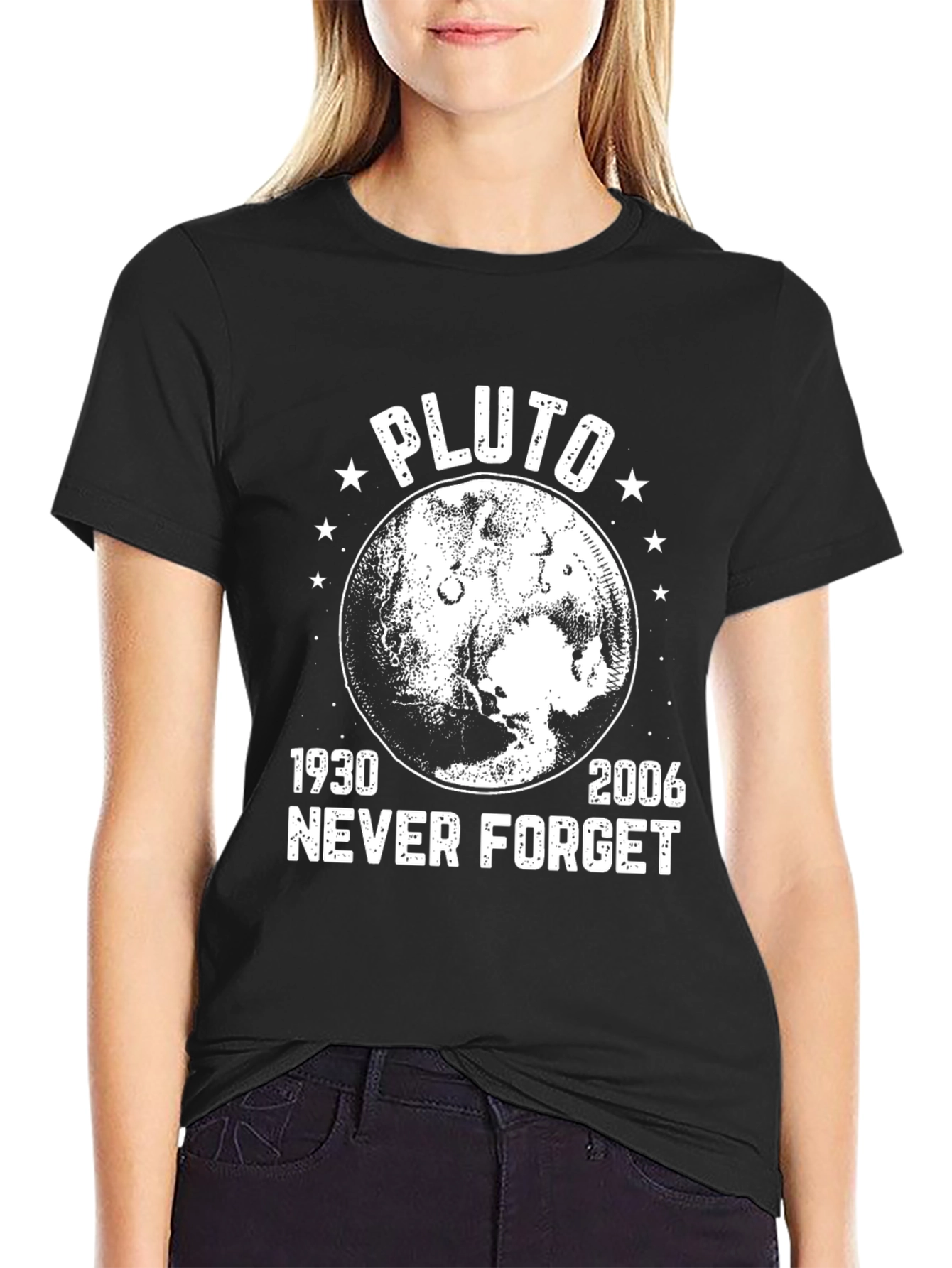 Pluto Never Forget Black T-Shirt