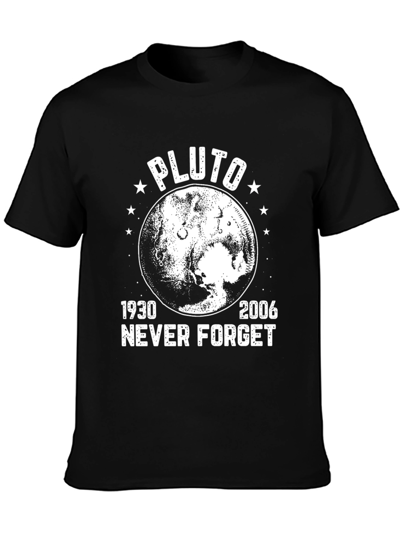 Pluto Never Forget Black T-Shirt
