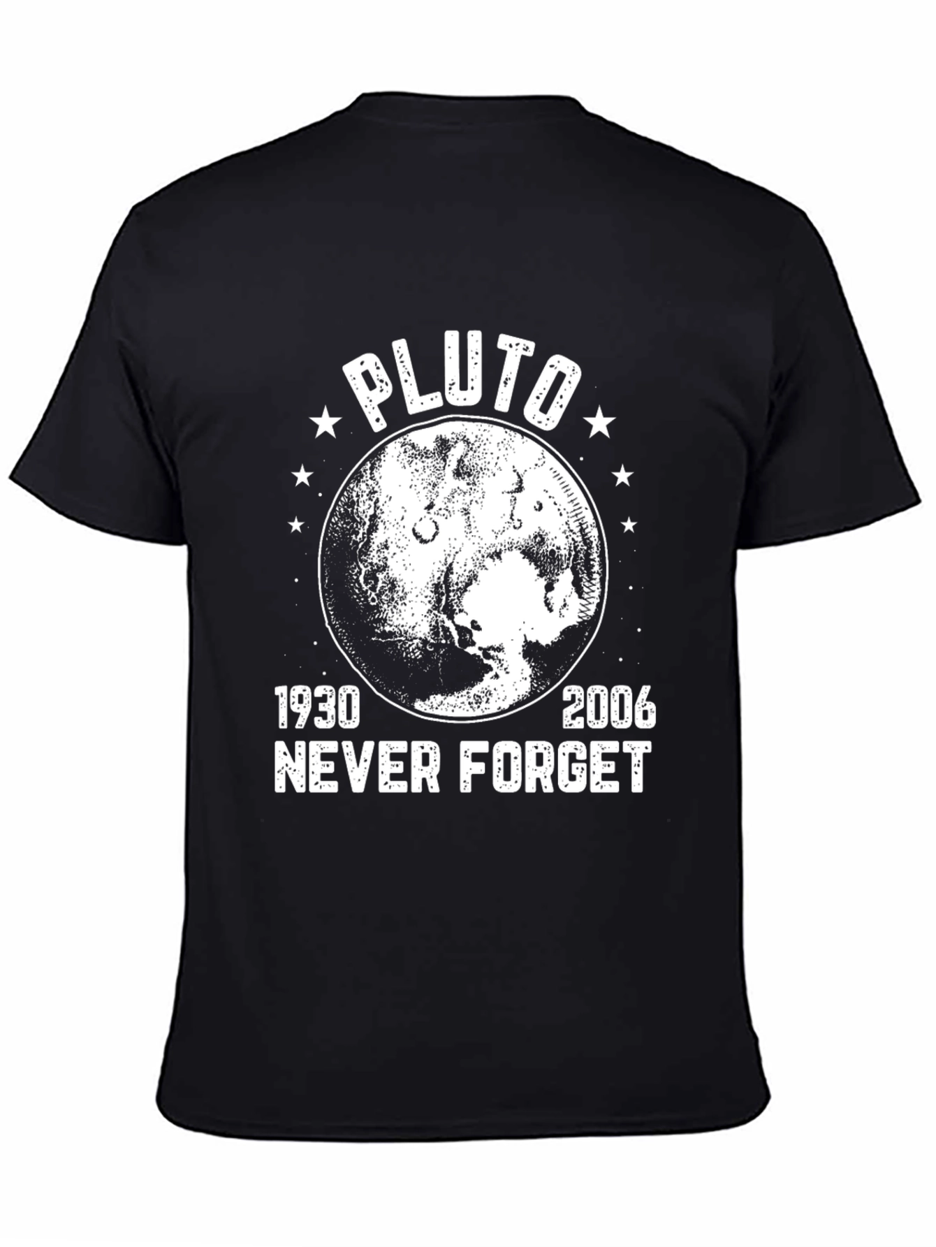 Pluto Never Forget Black T-Shirt