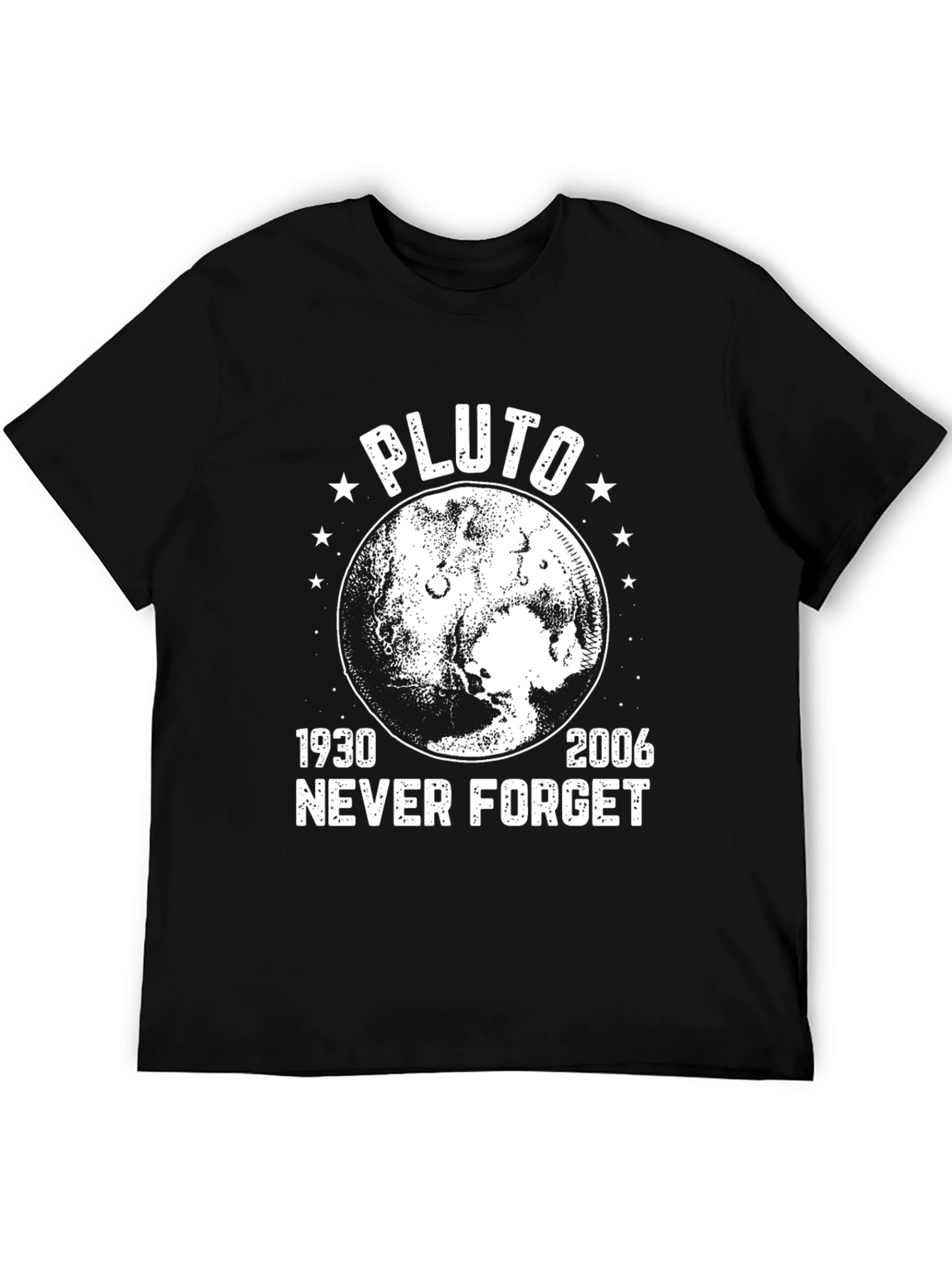 Pluto Never Forget Black T-Shirt