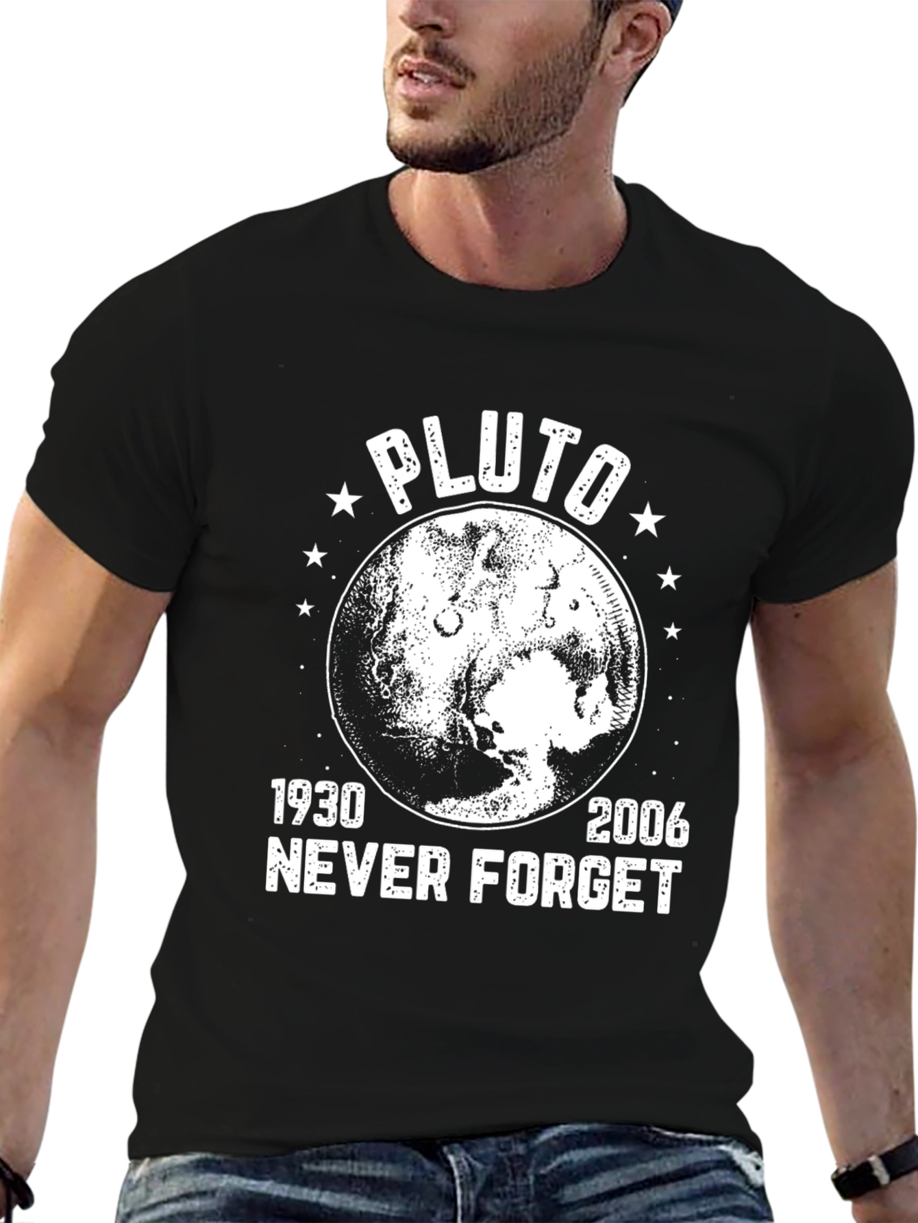 Pluto Never Forget Black T-Shirt
