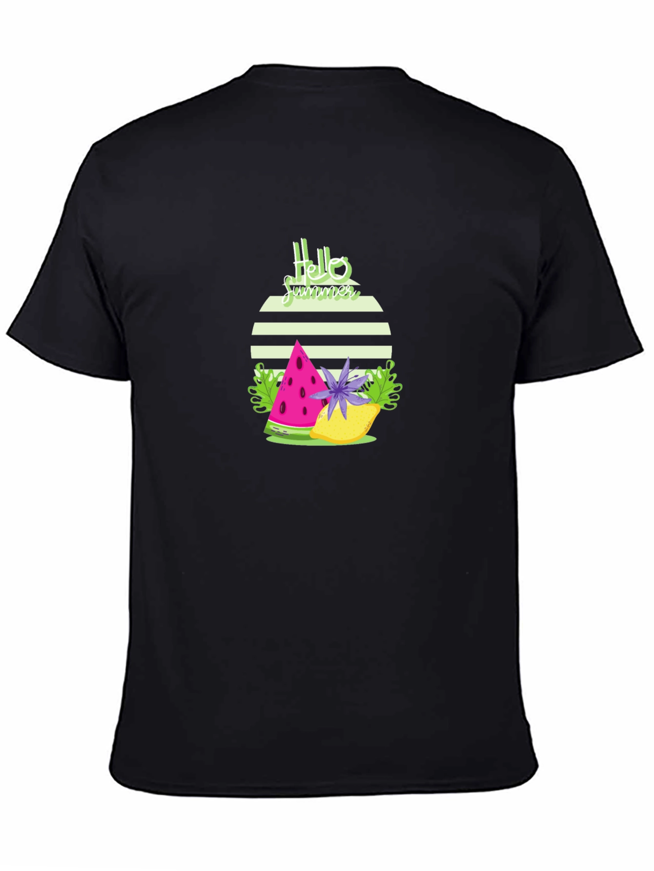 Hello Summer Graphic Tee - Stylish Black T-Shirt