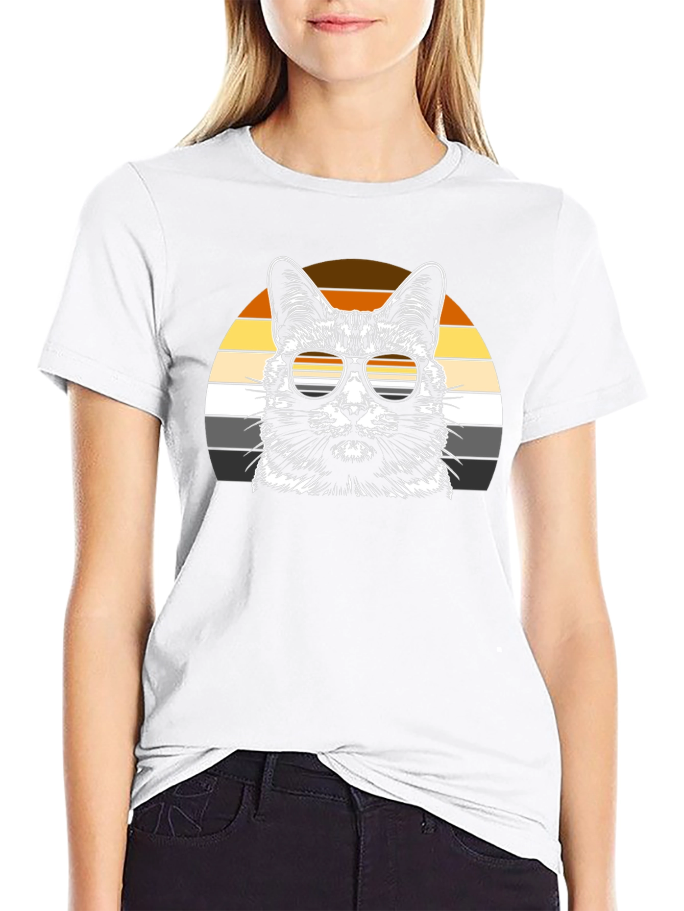 Cool Cat Sunset T-Shirt - Unisex Graphic Tee