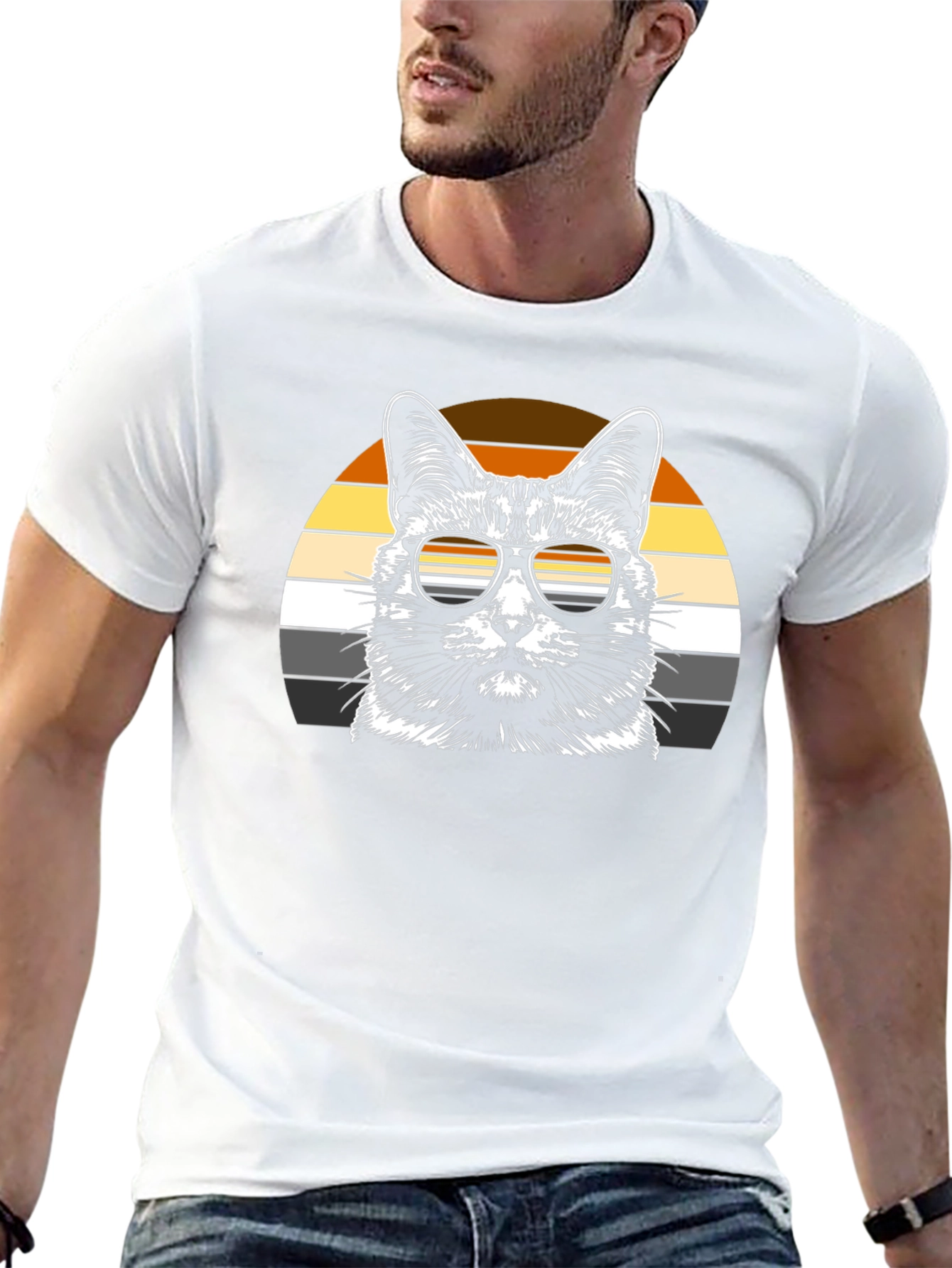 Cool Cat Sunset T-Shirt - Unisex Graphic Tee